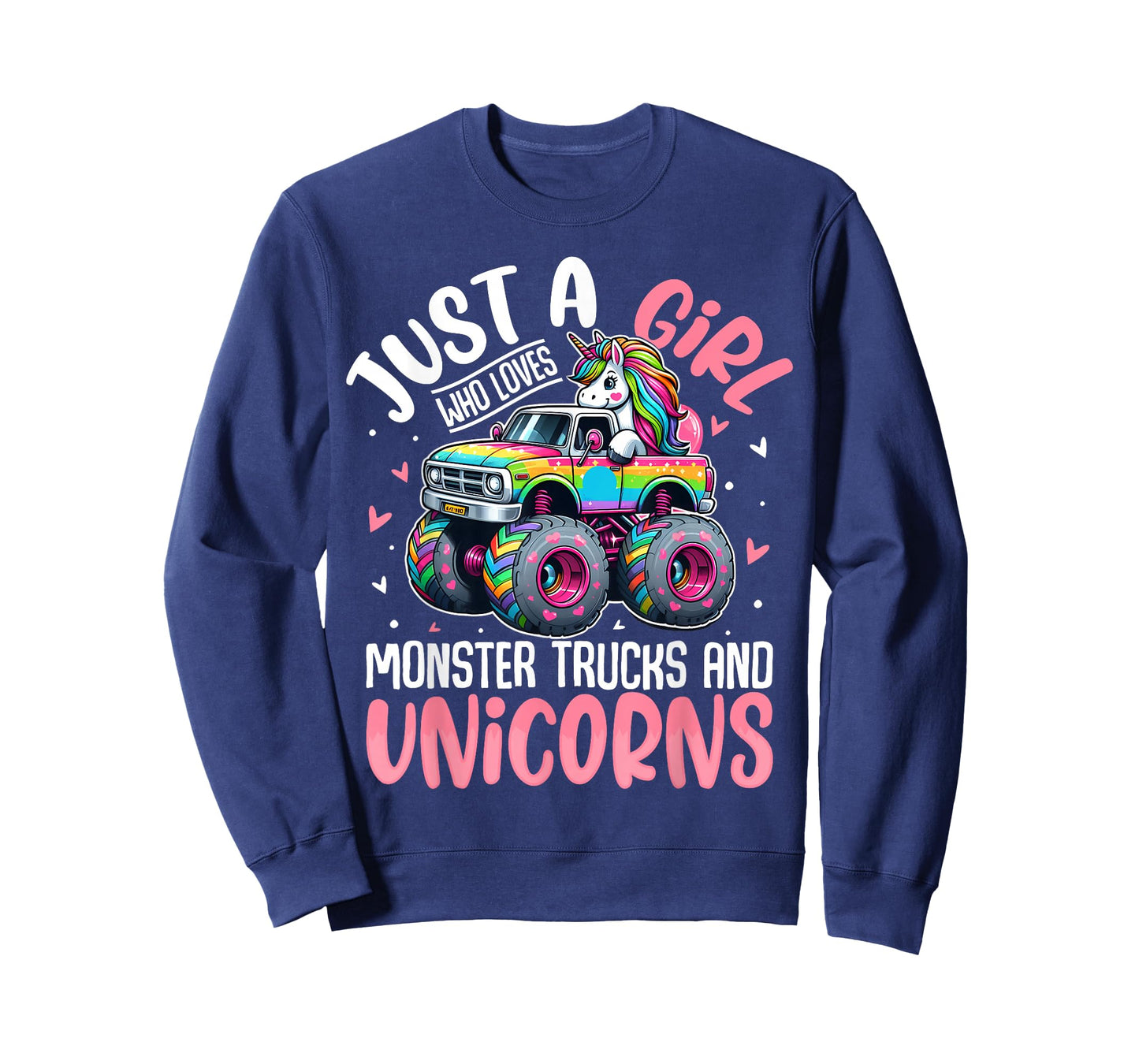 Just a Girl Who Loves Monster Trucks And Unicorns Toddler T-Shirt