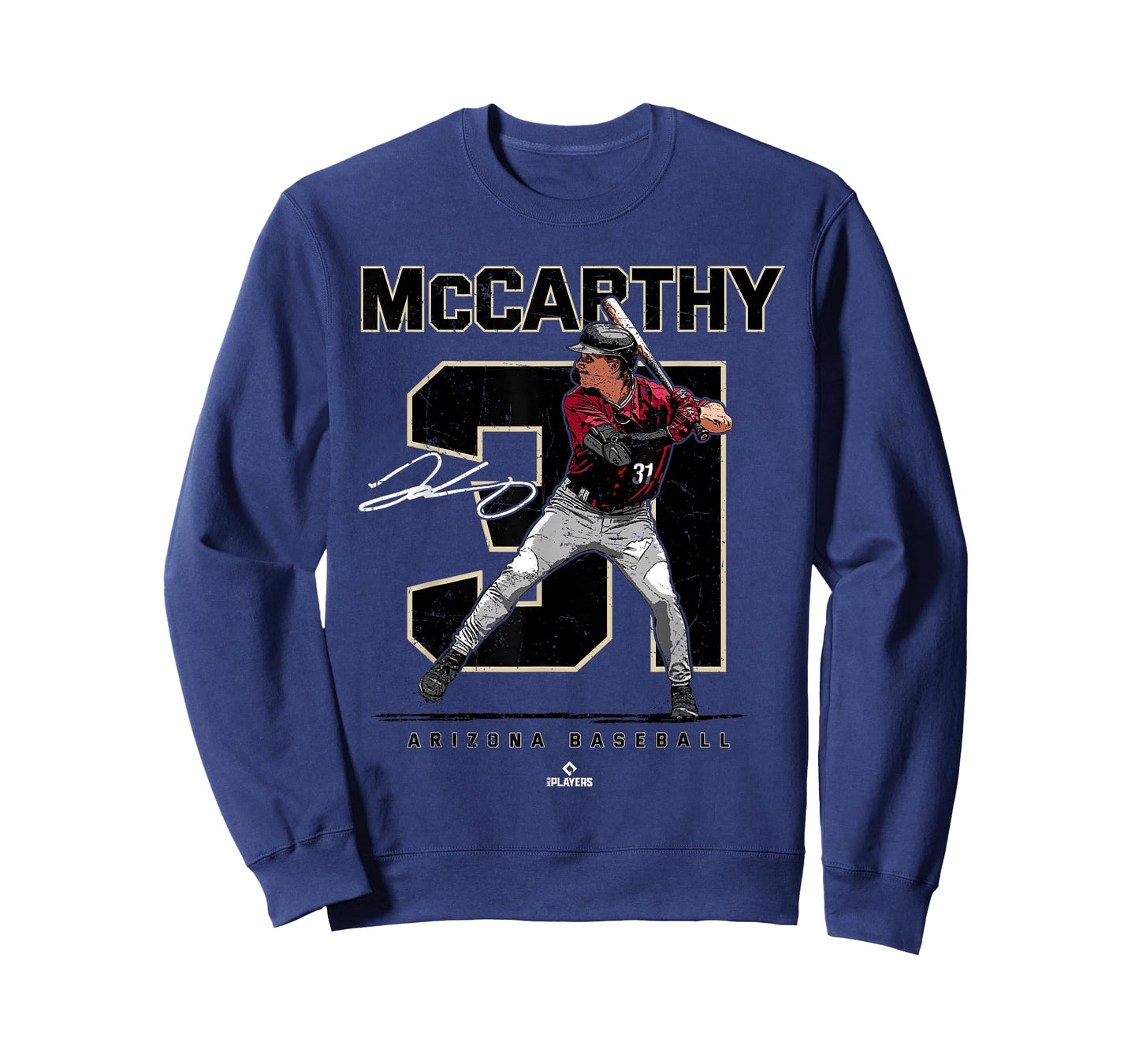 Number and Portrait Jake McCarthy Arizona MLBPA T-Shirt