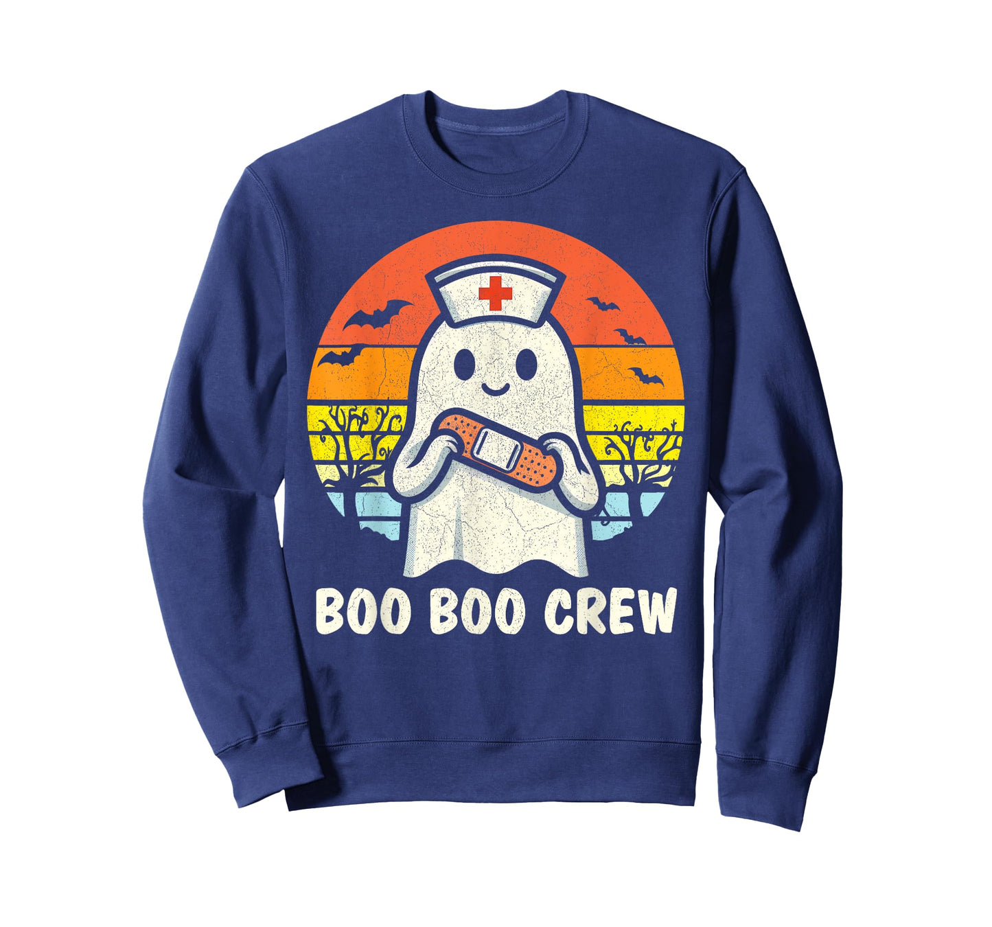 Boo Boo Crew Halloween Nurse Shirts Women Ghost Halloween T-Shirt