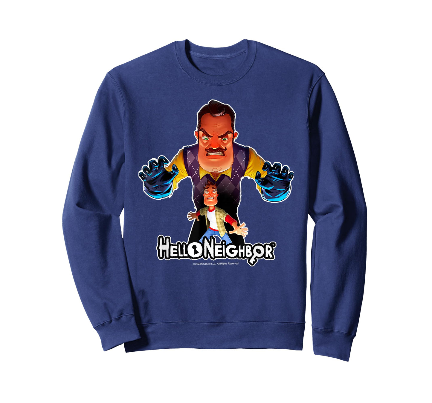 Hello Neighbor - Game Related Designs T-Shirt, Small, Blue