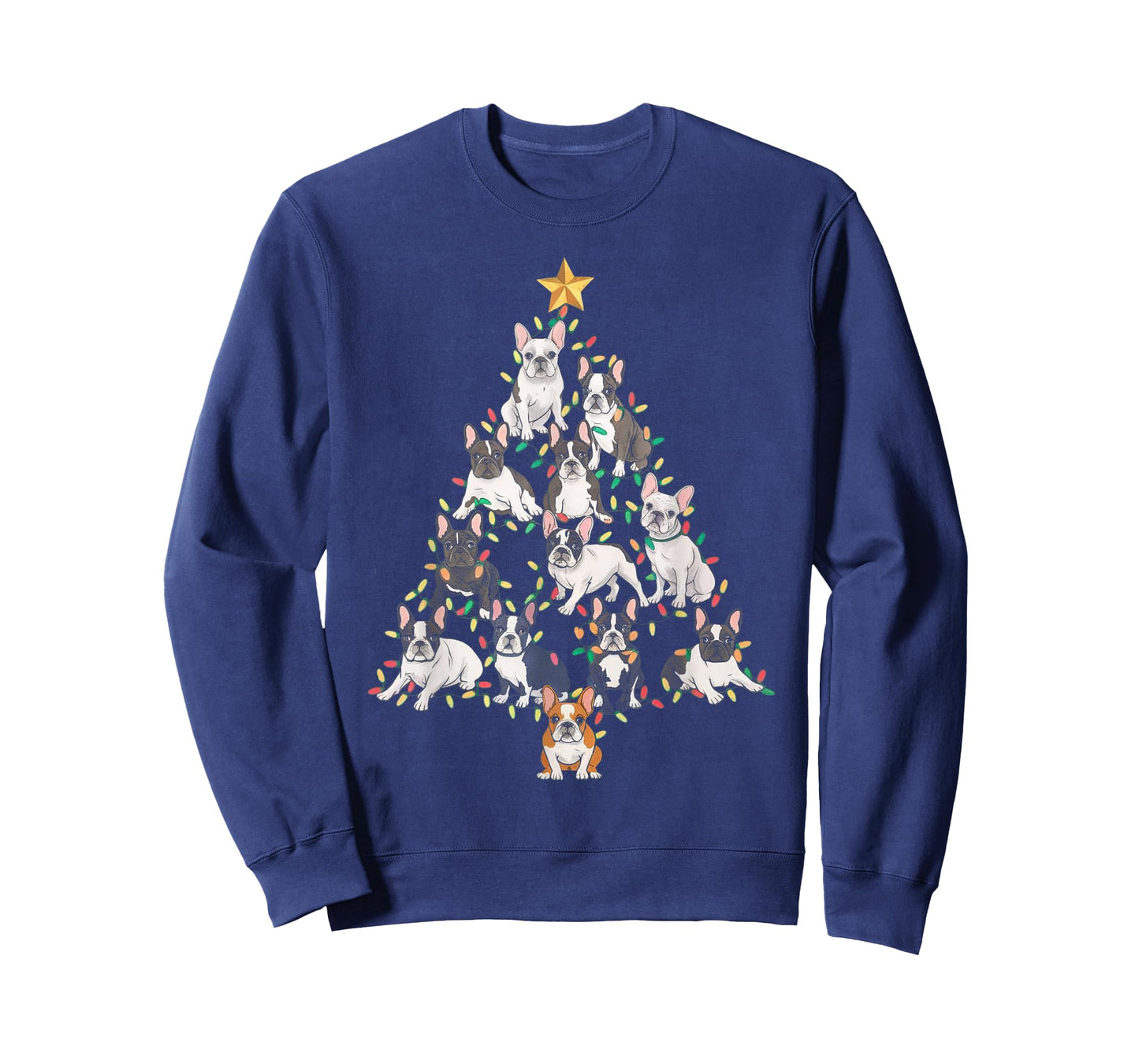 French Bulldog Christmas Tree Frenchie Dog Xmas Pajamas Tee T-Shirt