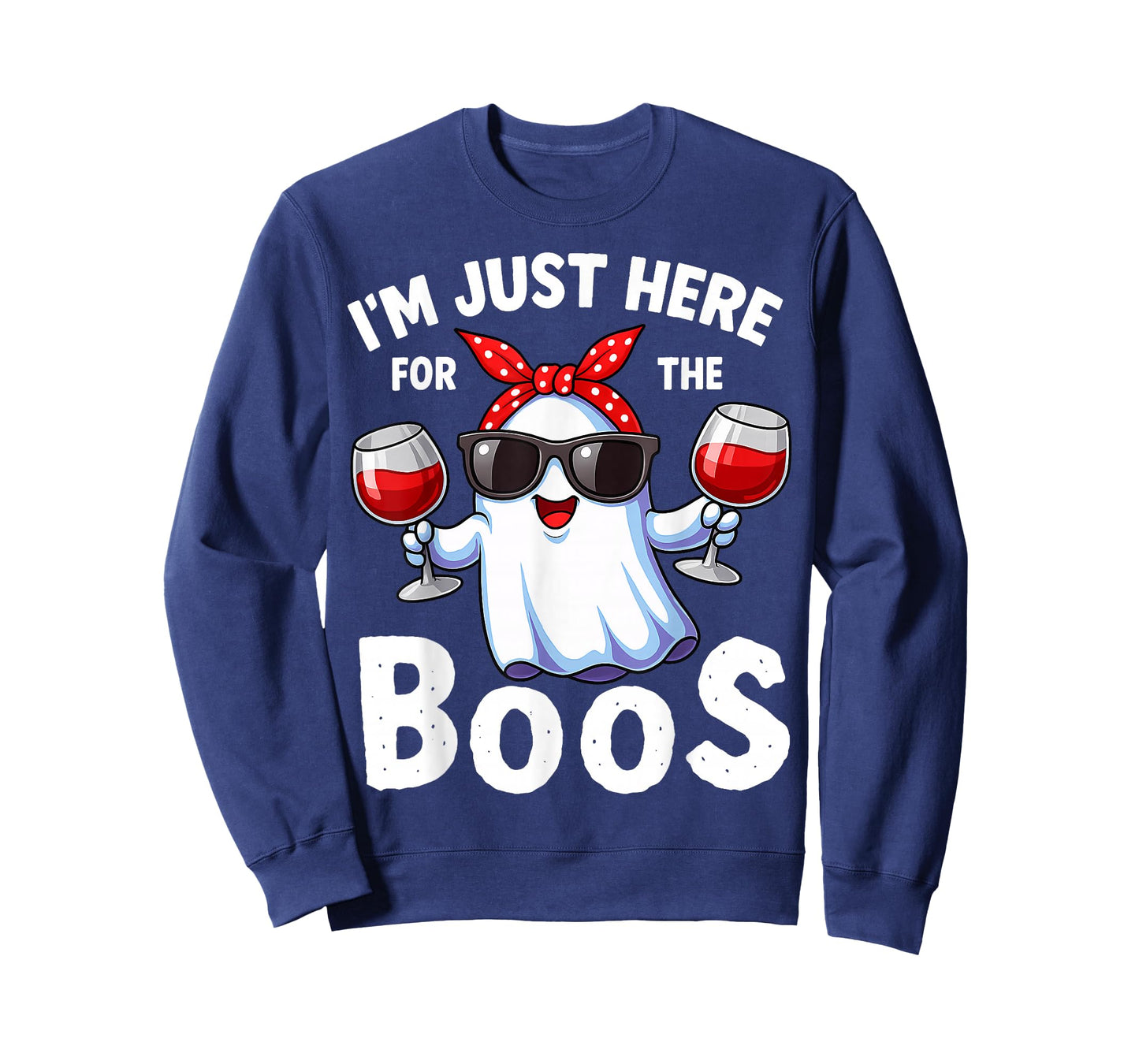 I'm Just Here for The Boos Halloween Women Ghost Vintage T-Shirt