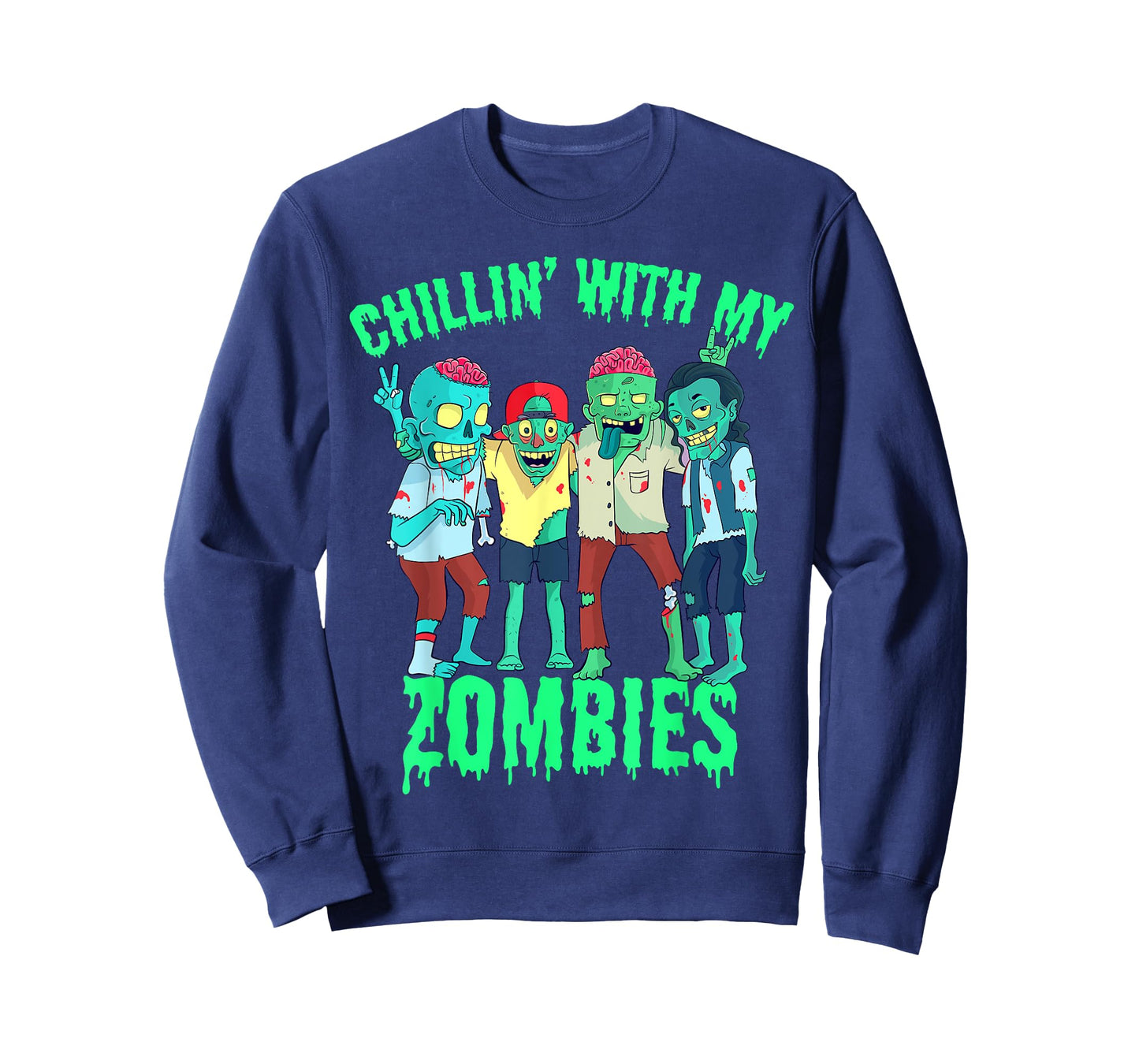 Chillin with my Zombies Halloween Boys Kids Zombie T-Shirt