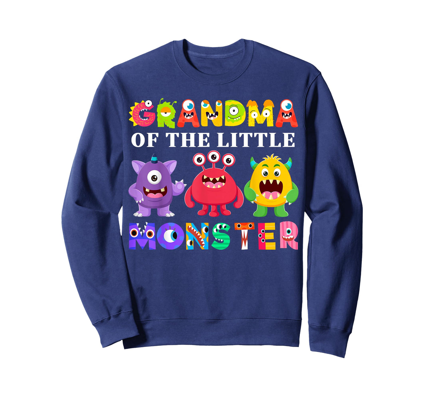 Grandma Of The Little Monster Birthday Party Family Monster T-Shirt