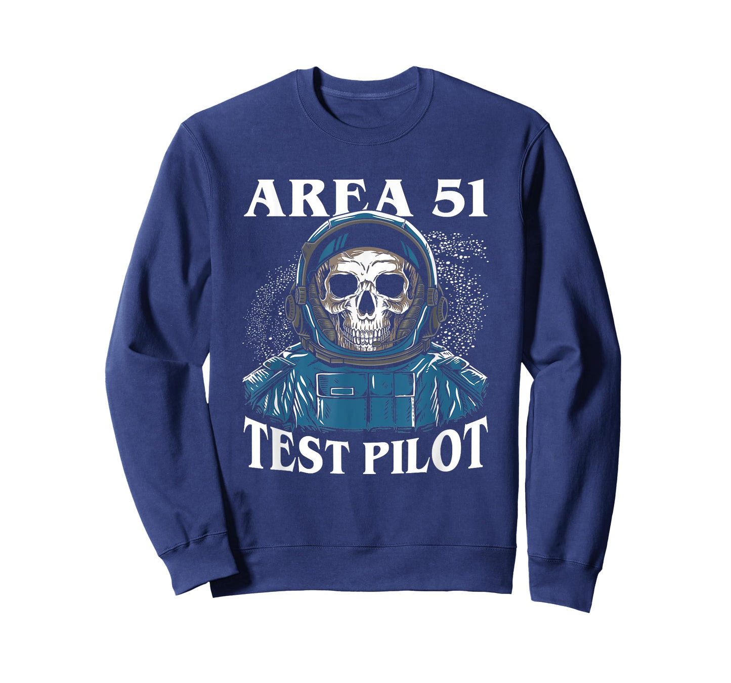 Area 51 Alien Test Pilot Skull Skeleton Astronaut Spaceship T-Shirt