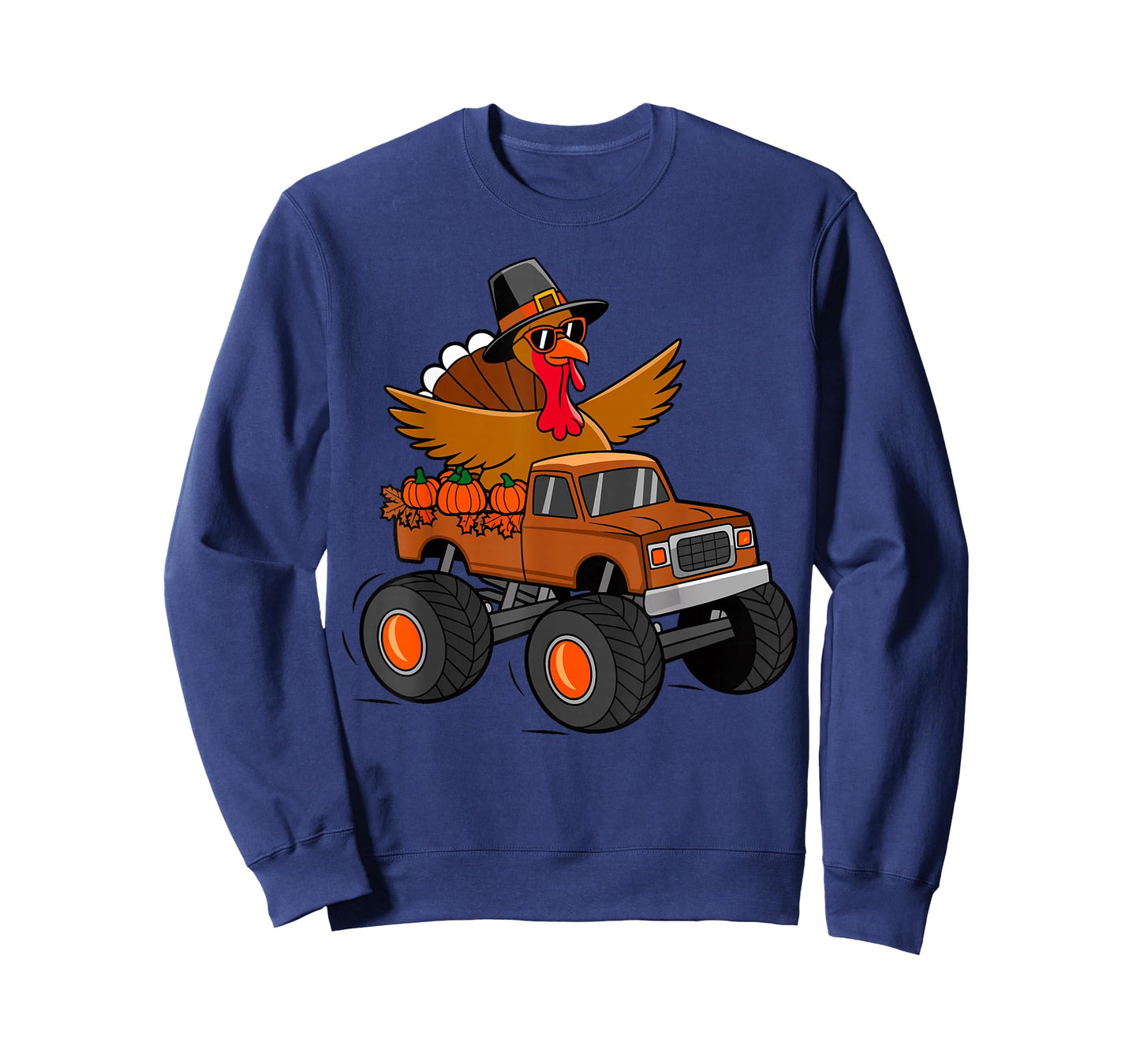 Thanksgiving Turkey Riding Monster Truck T-Shirt