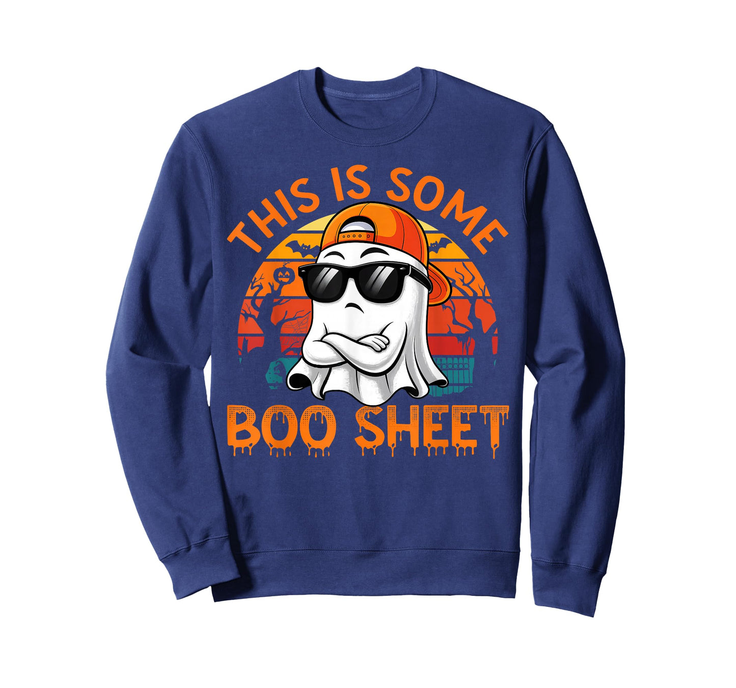 Funny Halloween This is Some Boo Sheet Ghost Retro Men Boys T-Shirt