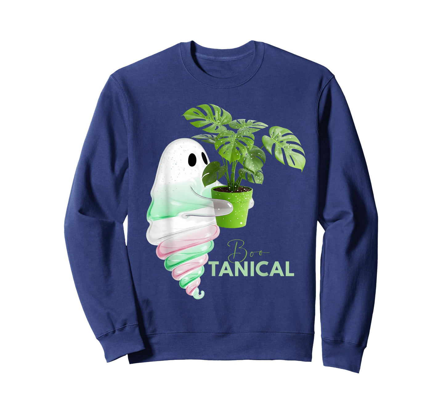 Boo Botanical Plant Ghost Monstera T-Shirt