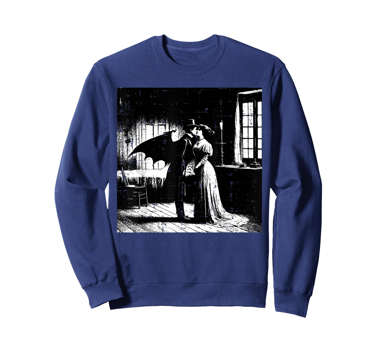 Halloween Vampire Kissing Woman Vintage Costume Men Women T-Shirt