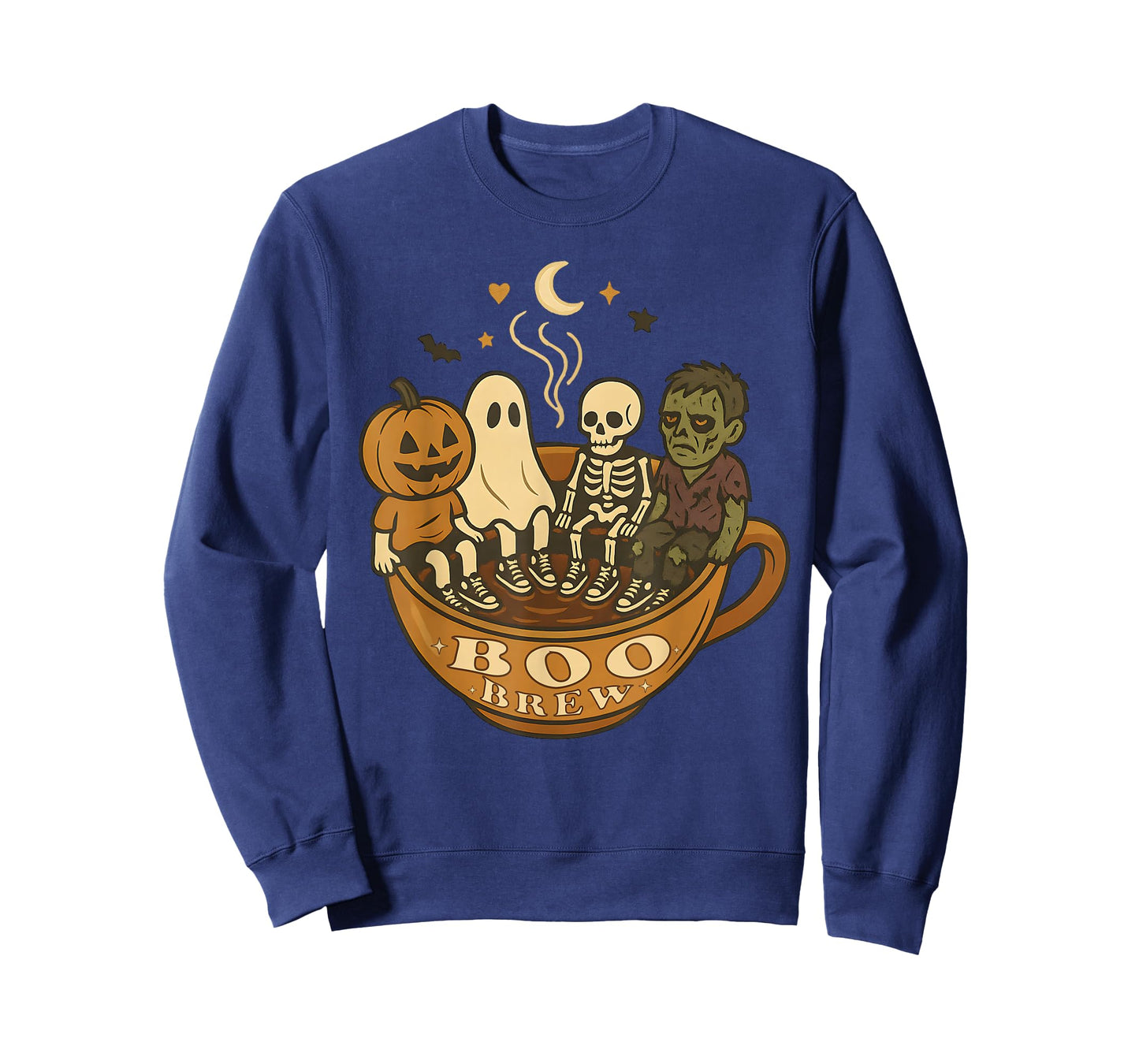 Boo Brew Halloween Barista Coffee Ghost Zombie Skeleton Cute T-Shirt