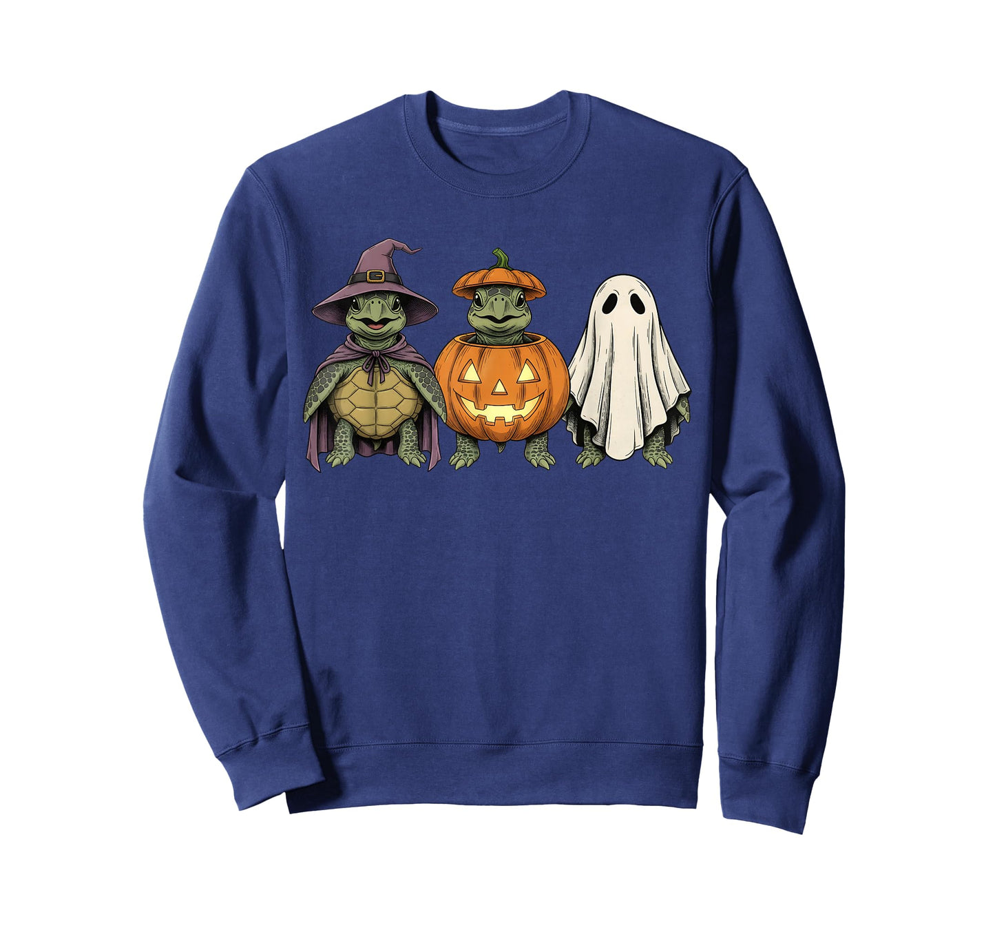 Spooky Ghost Sea Turtle Lover Pumpkin Halloween T-Shirt