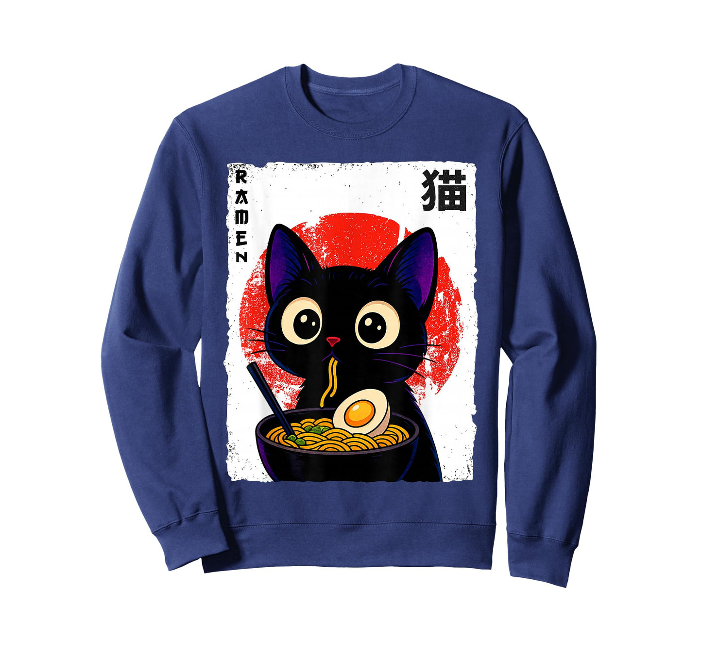 Kawaii Anime Cat Ramen Funny Graphic Tees Men Women Kids T-Shirt