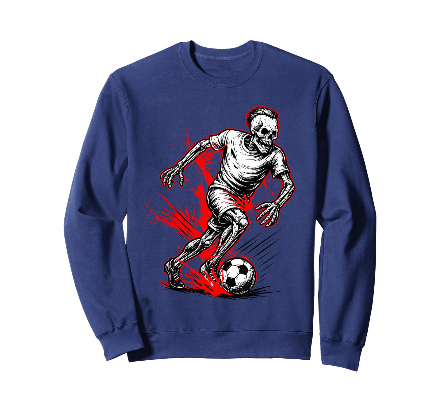 Skeleton Soccer Player - Spooky Halloween Ghost T-Shirt