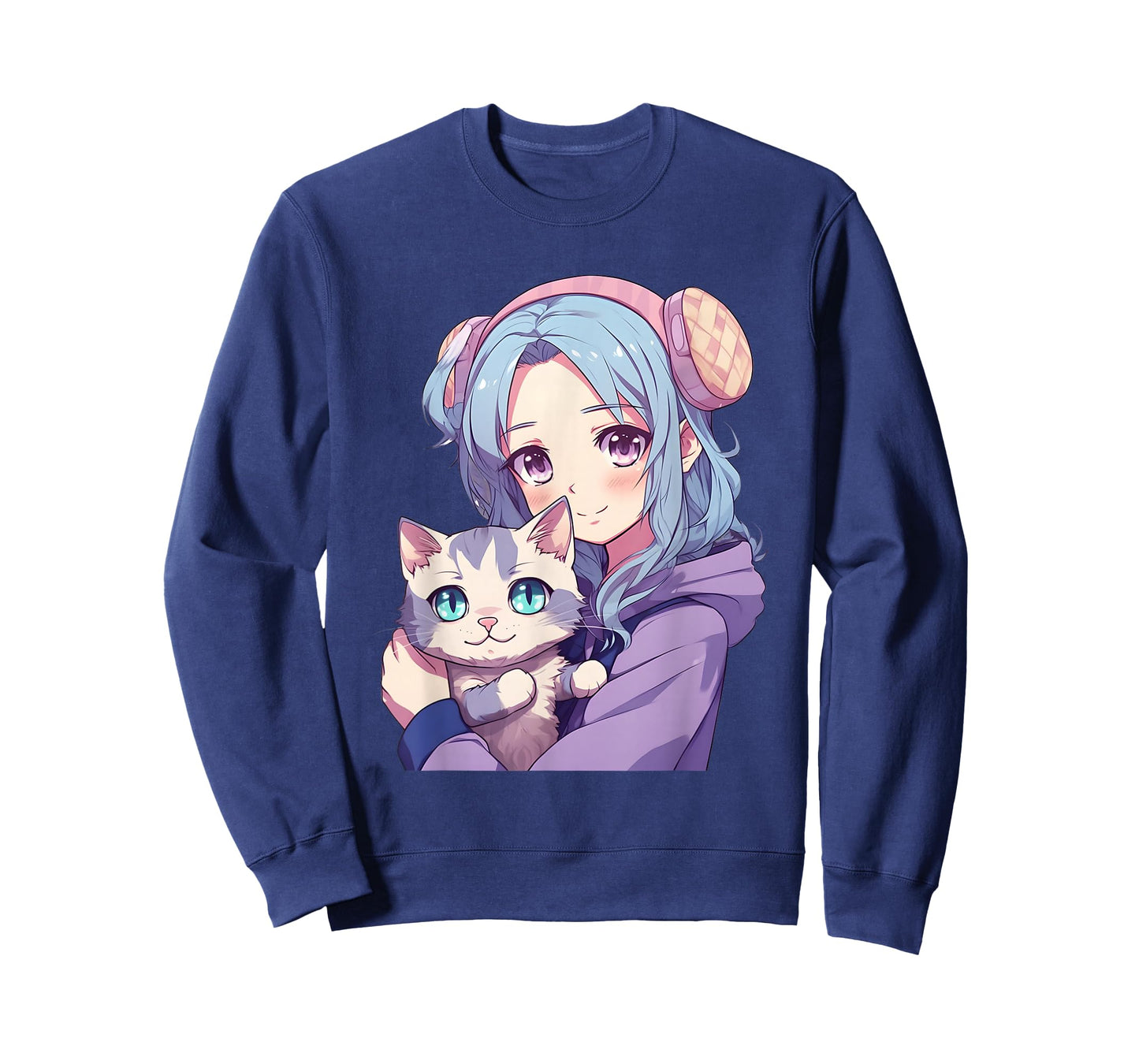 Japanese Kawaii Girl Anime & Cats for Teens Girls T-Shirt