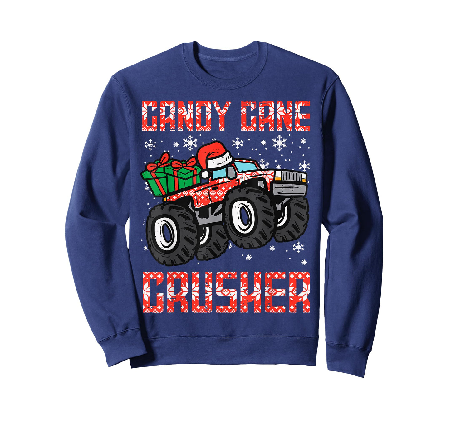 Candy Cane Crusher Construction Truck Holiday Christmas T-Shirt