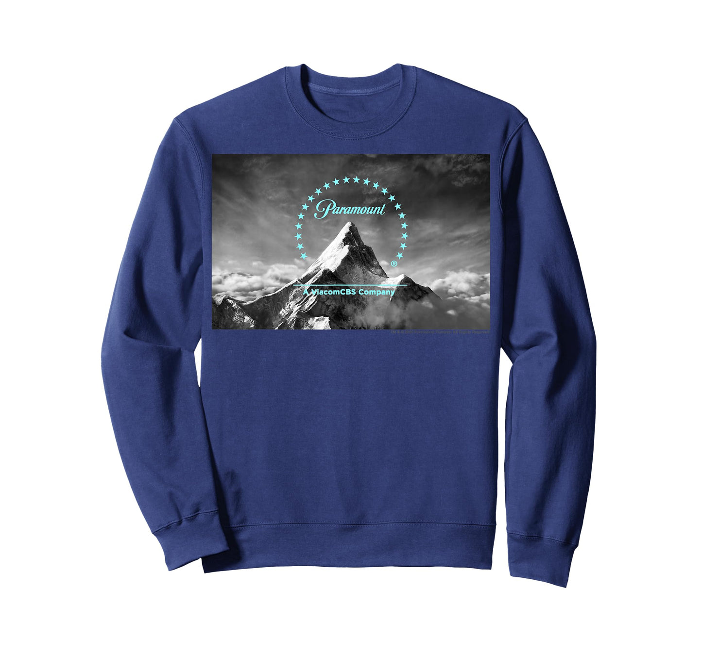 Paramount Neon Blue Logo Scenery T-Shirt