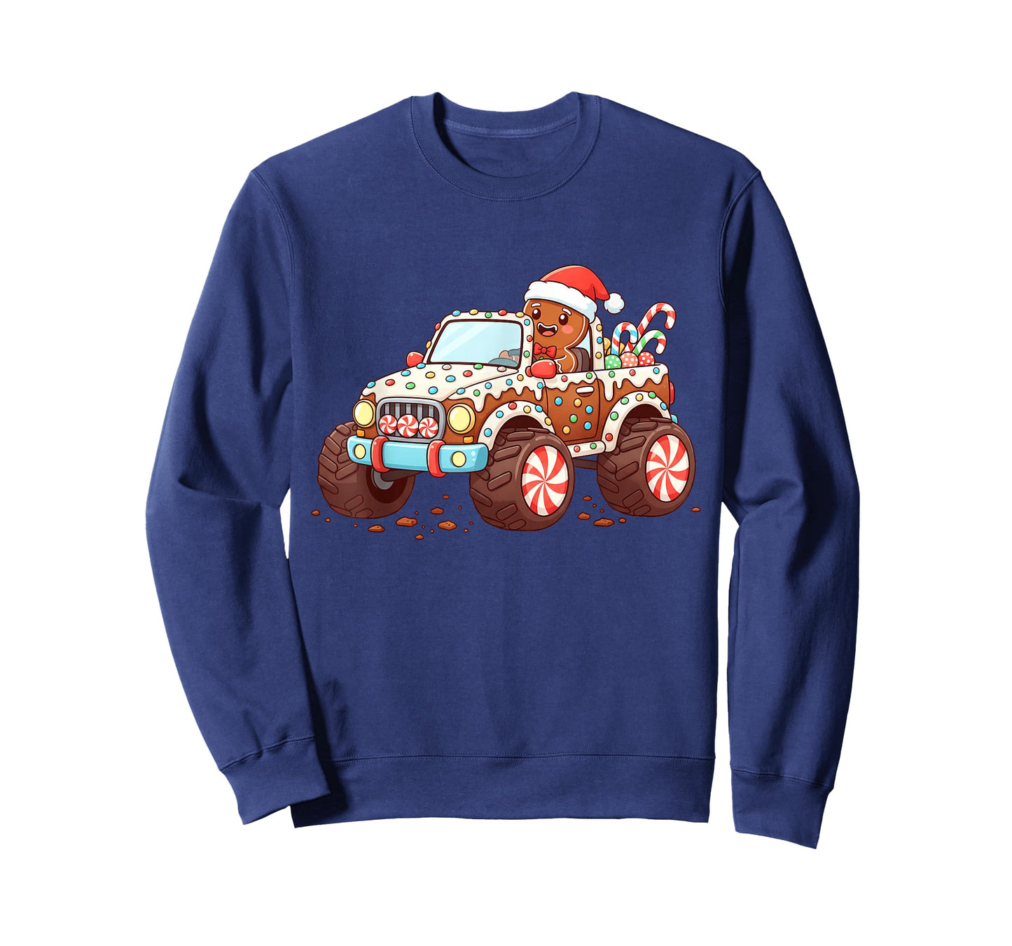 Gingerbread Xmas Candy Truck Funny Christmas Baking Kid Boys T-Shirt