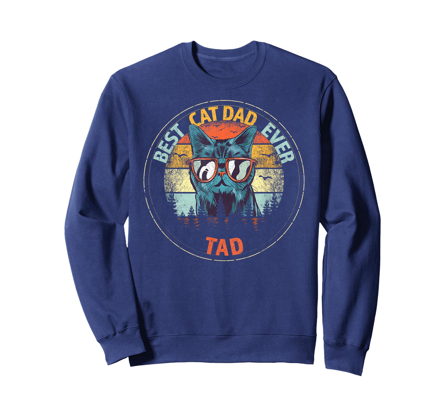 Tad Best Cat Dad Ever Funny Custom Personalized Name T-Shirt