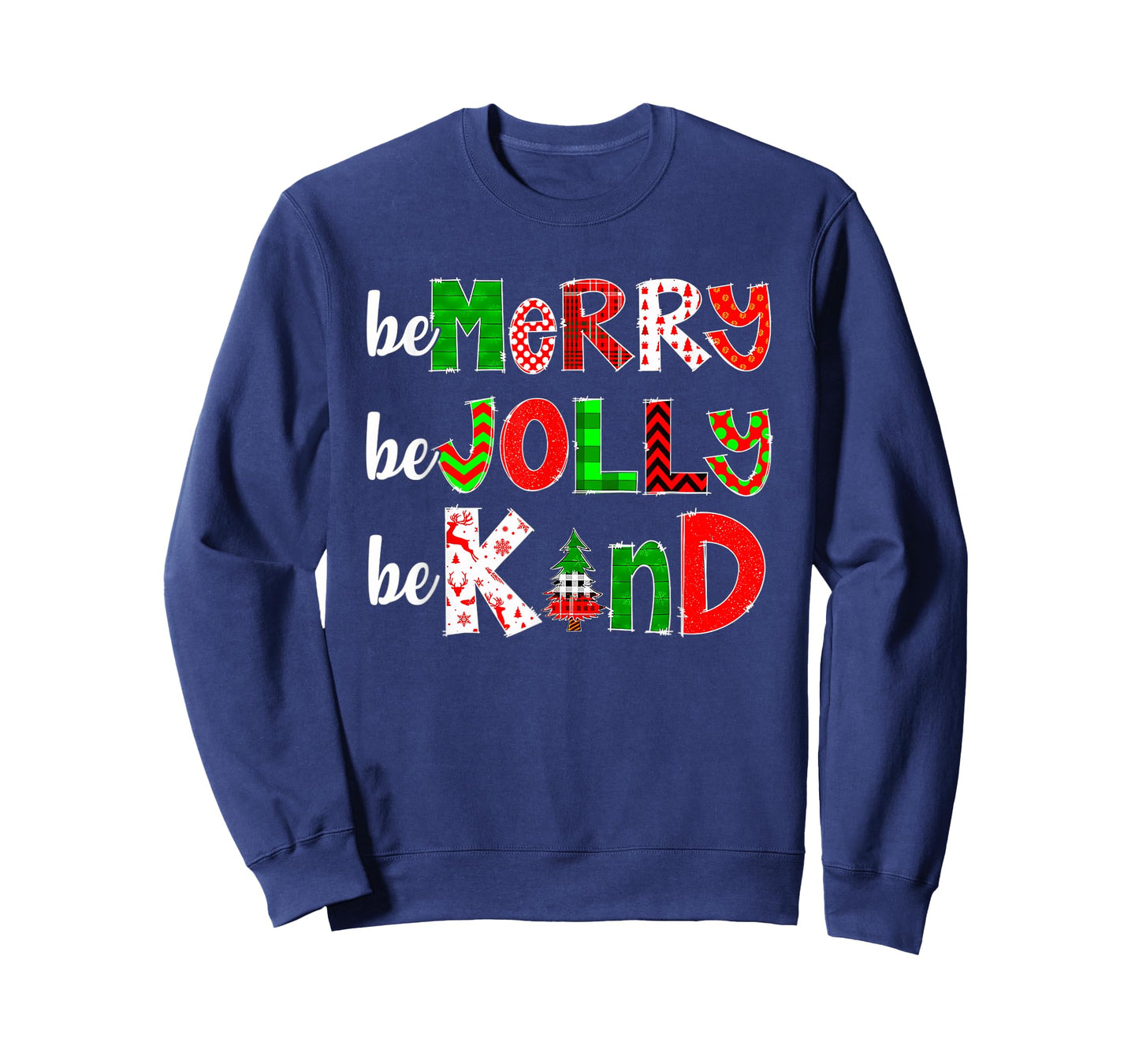 Be Merry Be Jolly Be Kind Merry Christmas Teacher Xmas Pjs T-Shirt