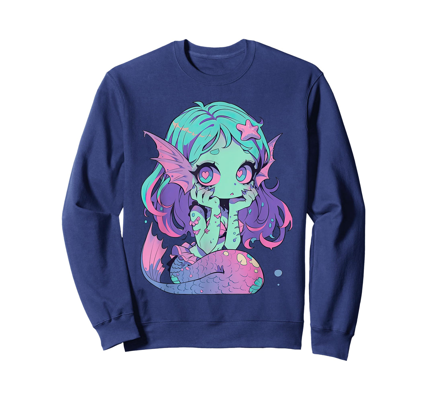 Kawaii Pastel Goth Creepy Cute Witchy Zombie Mermaid T-Shirt