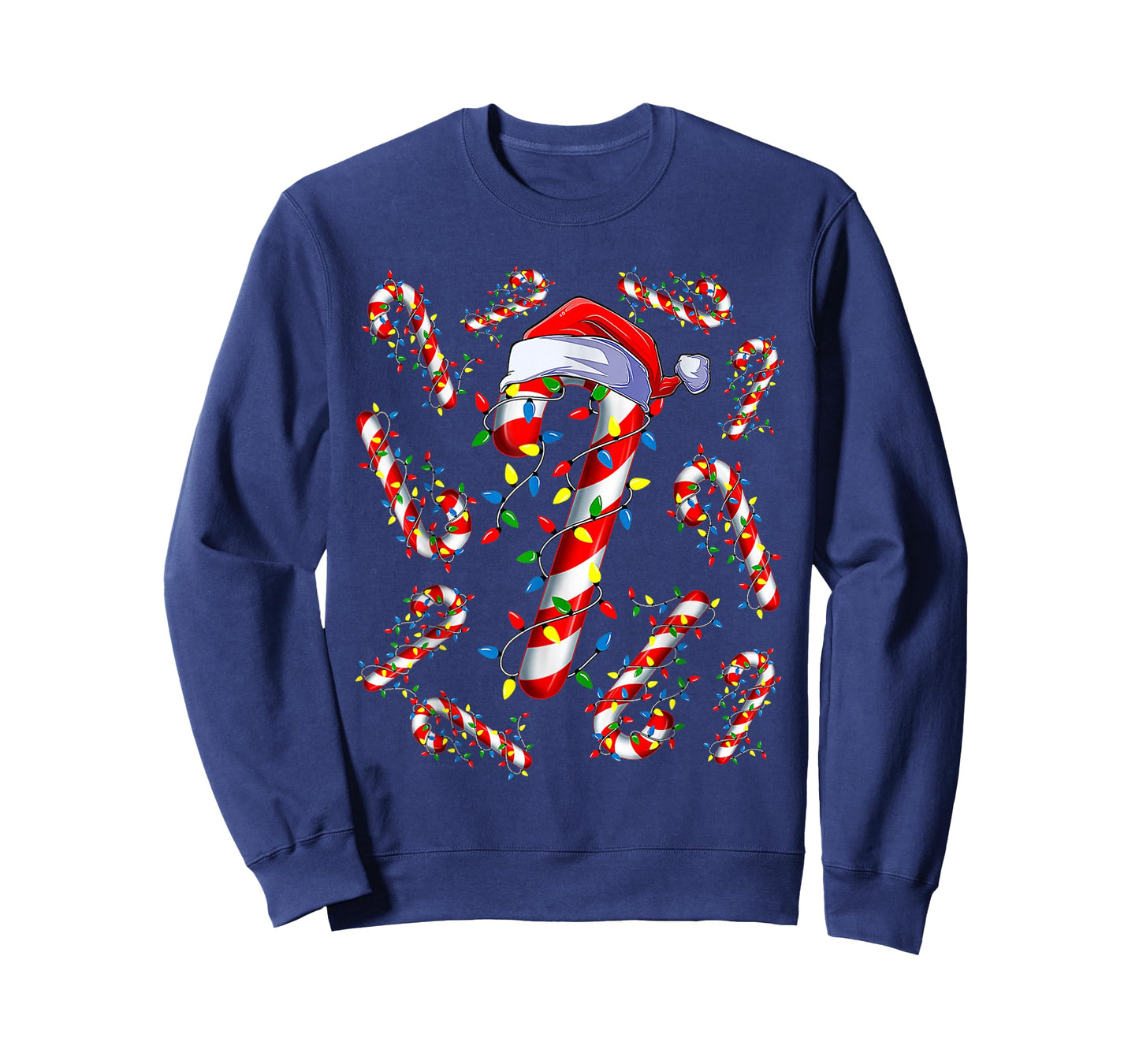 Christmas Candy Cane Santa Xmas Kids Toddler Youth Women Men T-Shirt