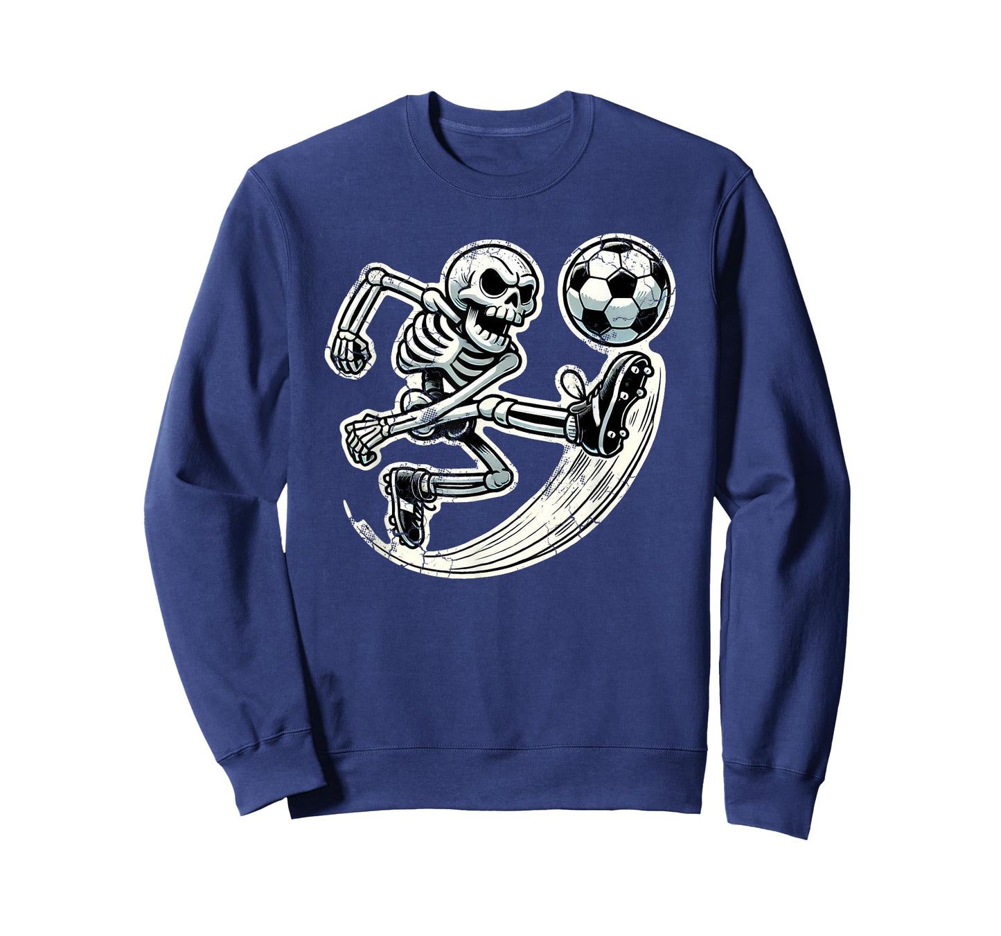 Halloween Skeleton Soccer Player Spooky Kicking Action T-Shirt