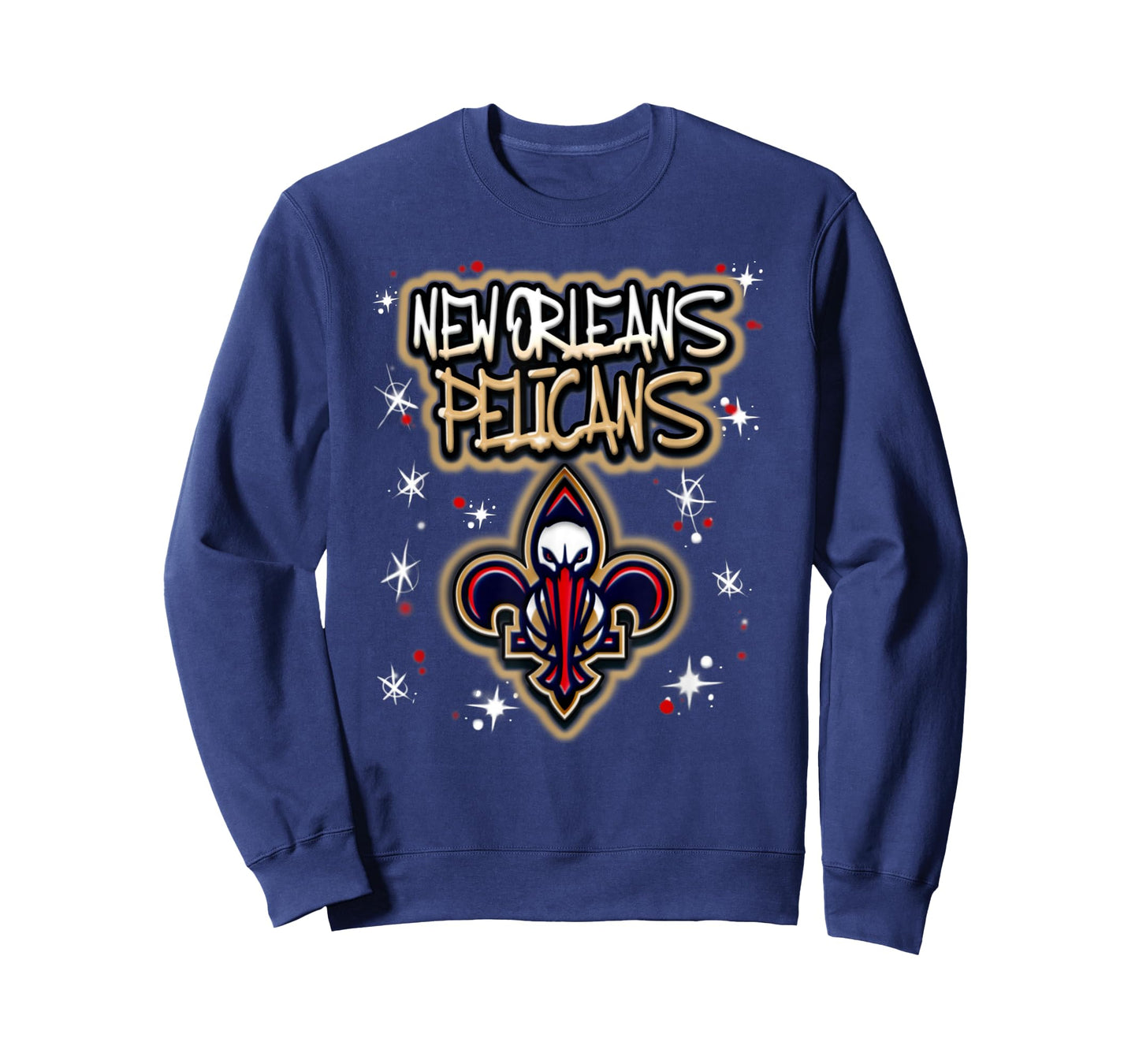 NBA New Orleans Pelicans Airbrush Logo T-Shirt