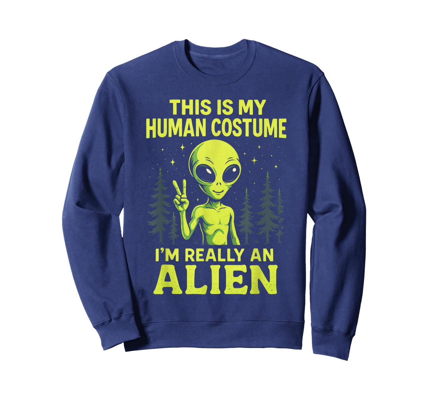 This is My Human Costume - Funny Alien Halloween T-Shirt