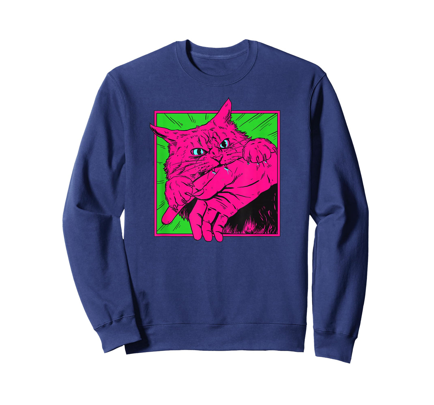 Japanese Cat Bite Anime Manga Meme Tokyo Harajuku Style Art T-Shirt
