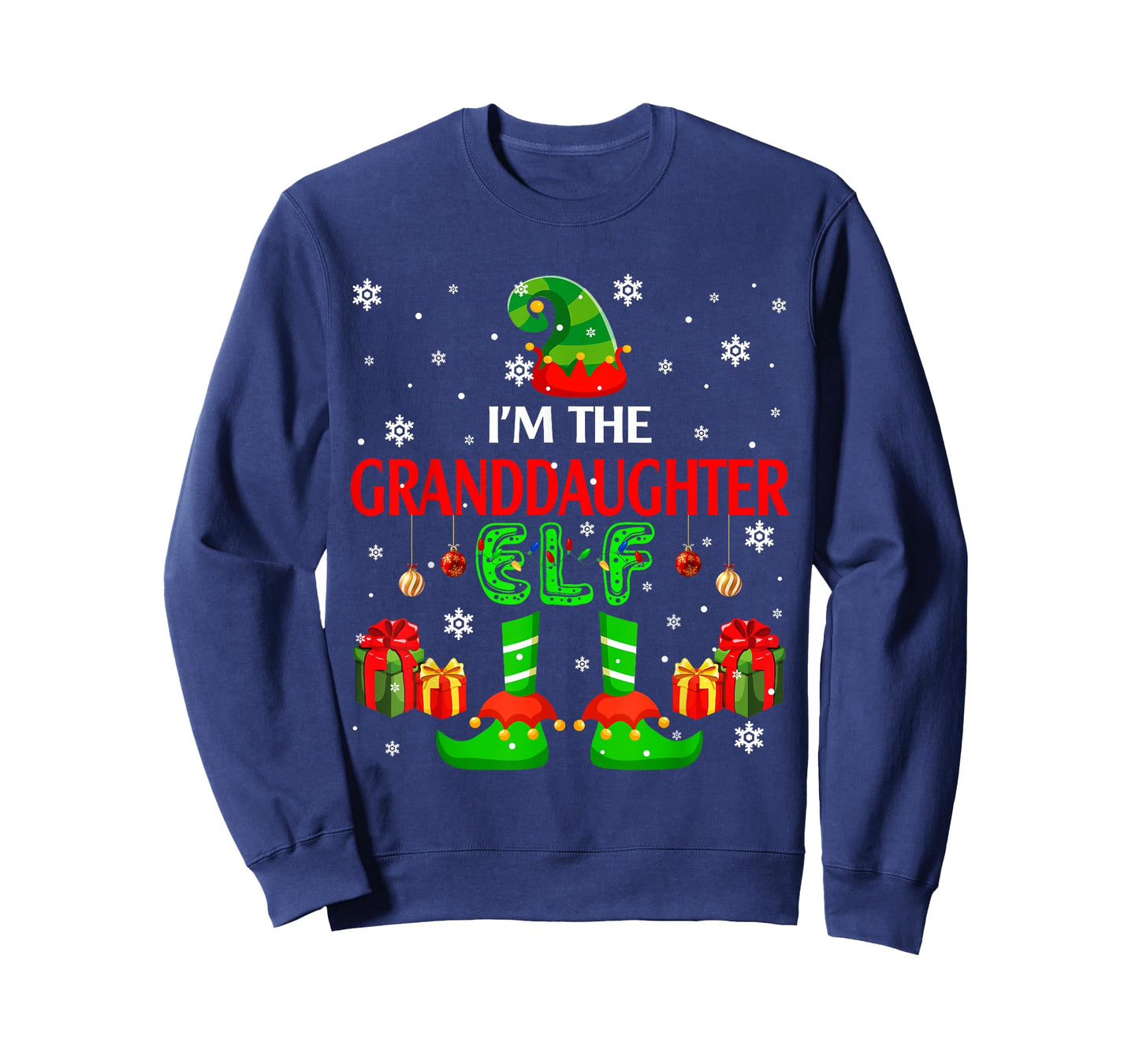 I'm The Granddaughter Elf Cute Xmas Elf Costume Funny Family T-Shirt