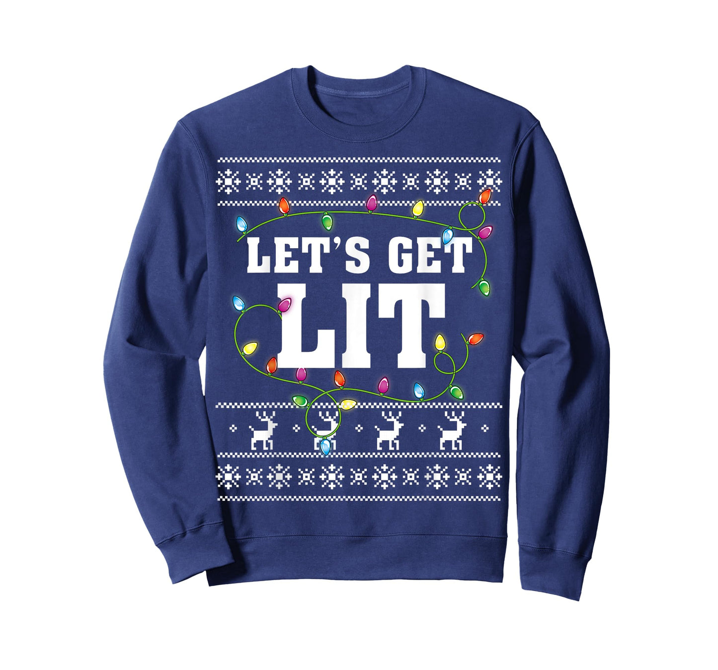 Christmas Shirt Men Women Kids Let's Get Lit Christmas T-Shirt