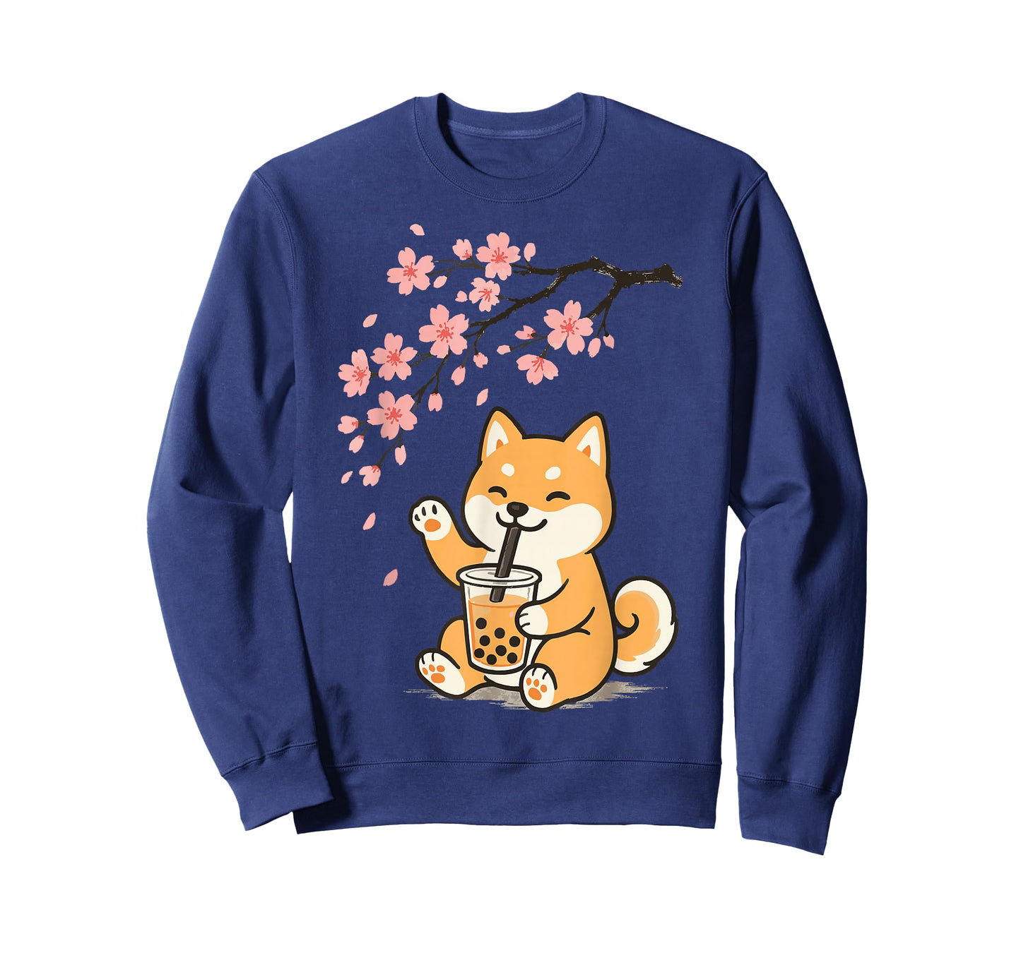 Shiba Inu Bubble Tea Cherry Blossom T-Shirt