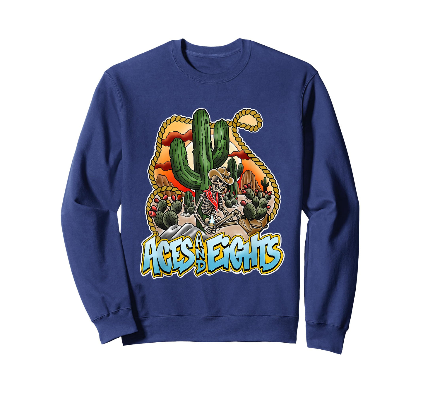 Aces And Eights Desert Scene T-Shirt