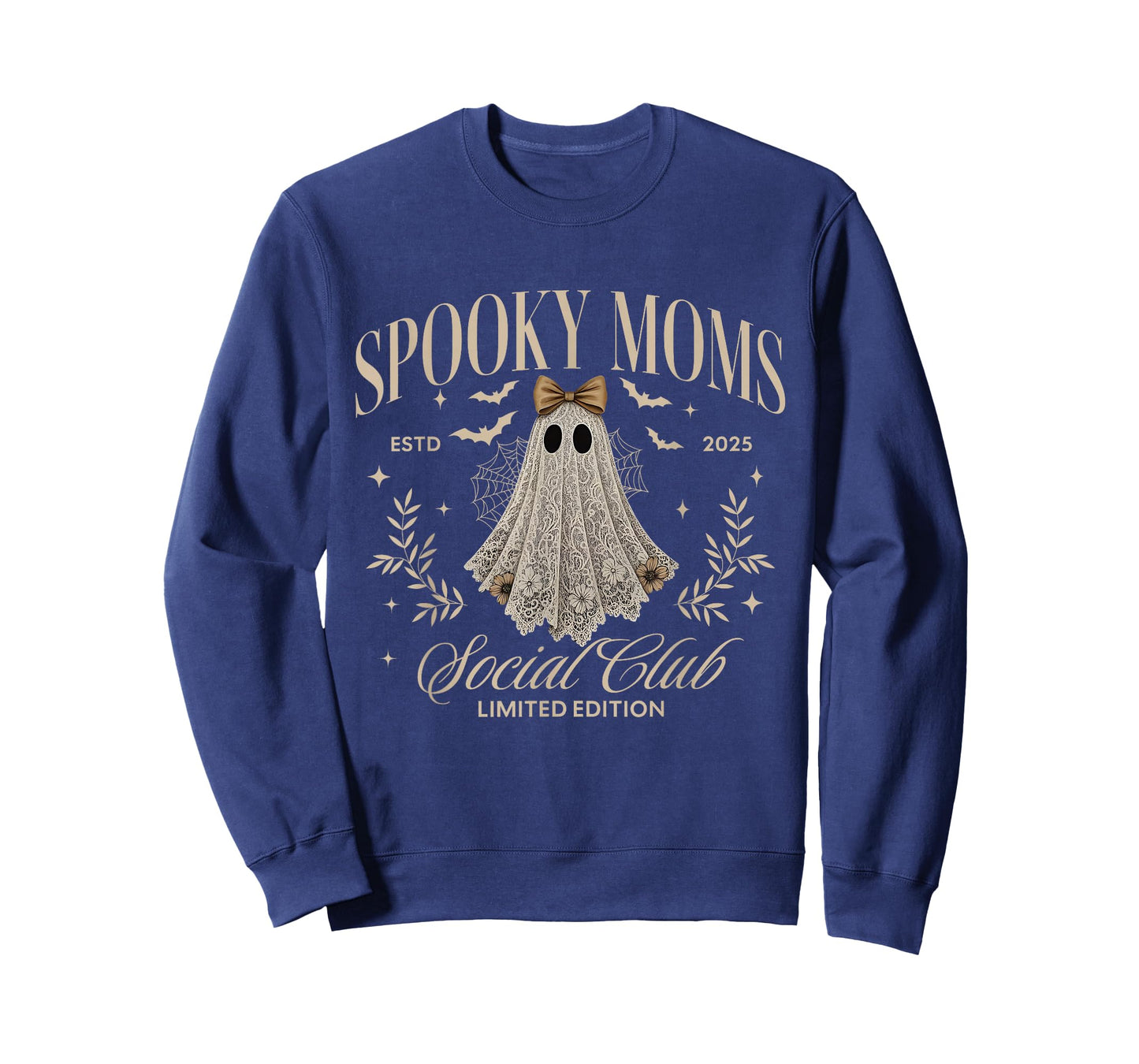 Halloween Moms Social Club Boo Ghost Halloween Spooky Mama T-Shirt