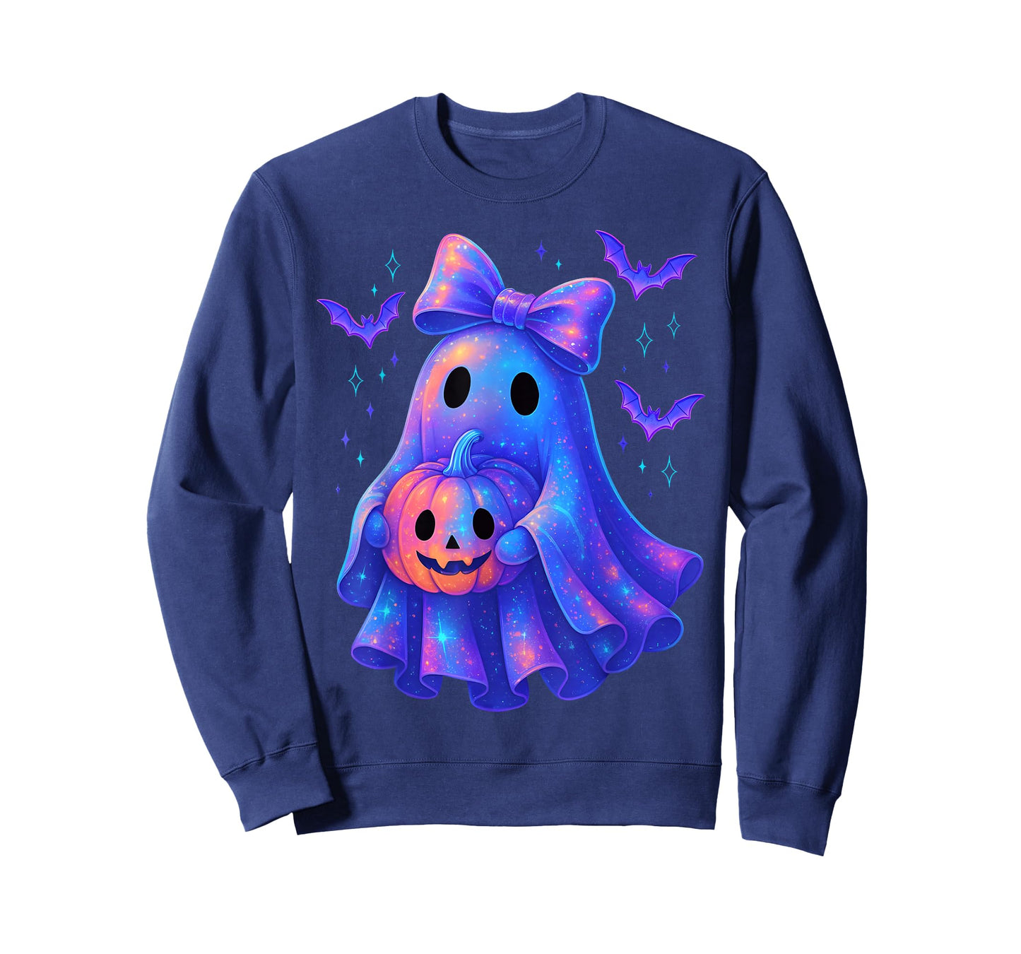 Cute Ghost Coquette Bow Halloween Spooky Season Girl Women T-Shirt