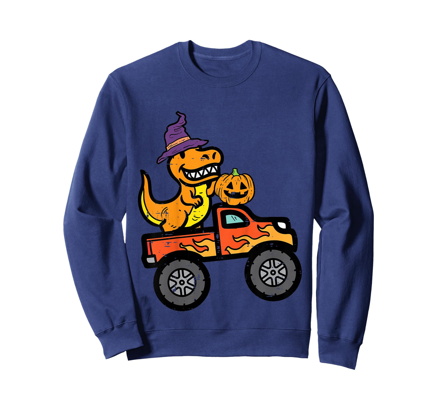 Kids Halloween Monster Truck Dino Trex Costume Boys Kids Toddler T-Shirt