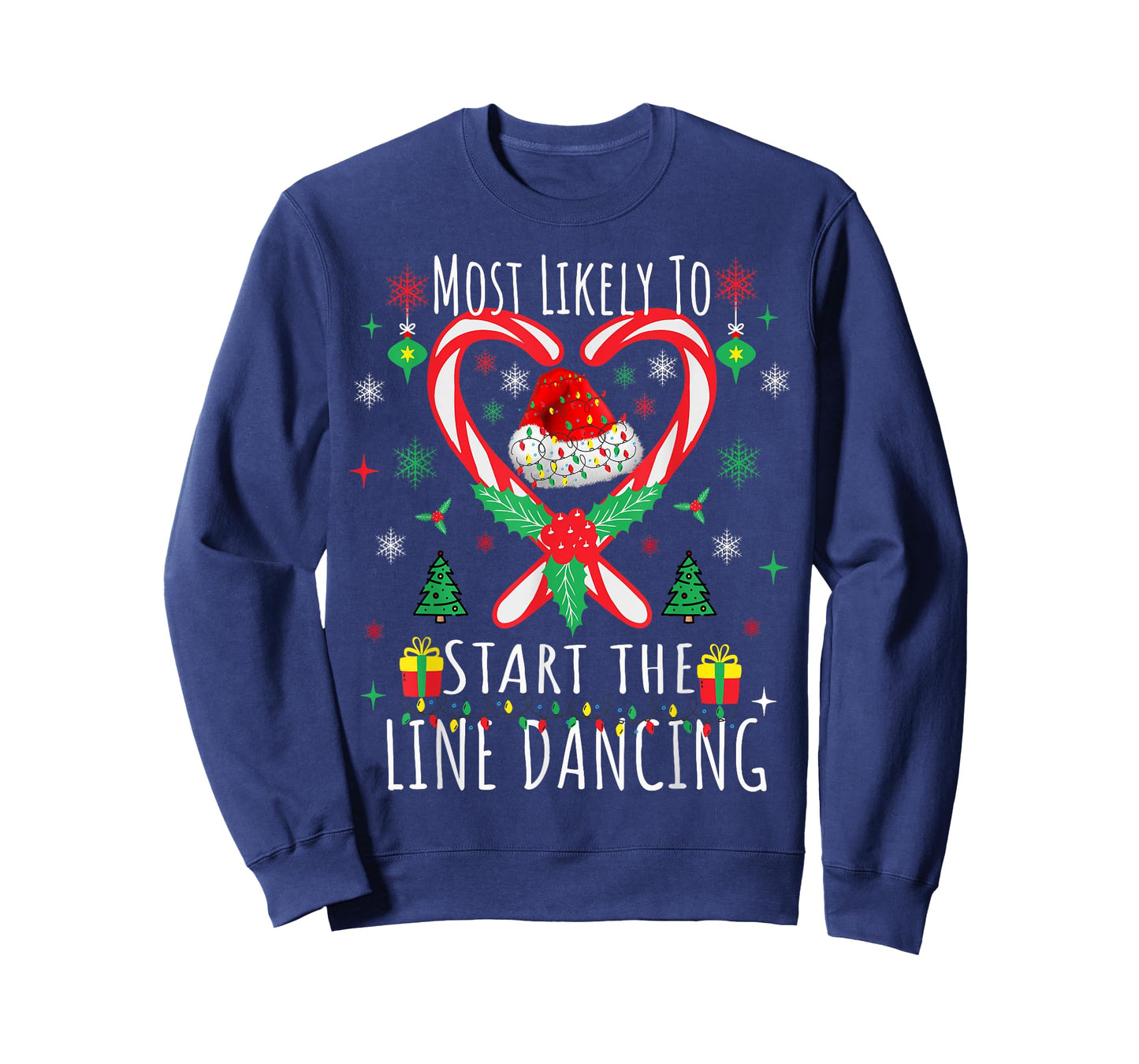 Most Likely To Start The Line Dancing Christmas Holiday T-Shirt