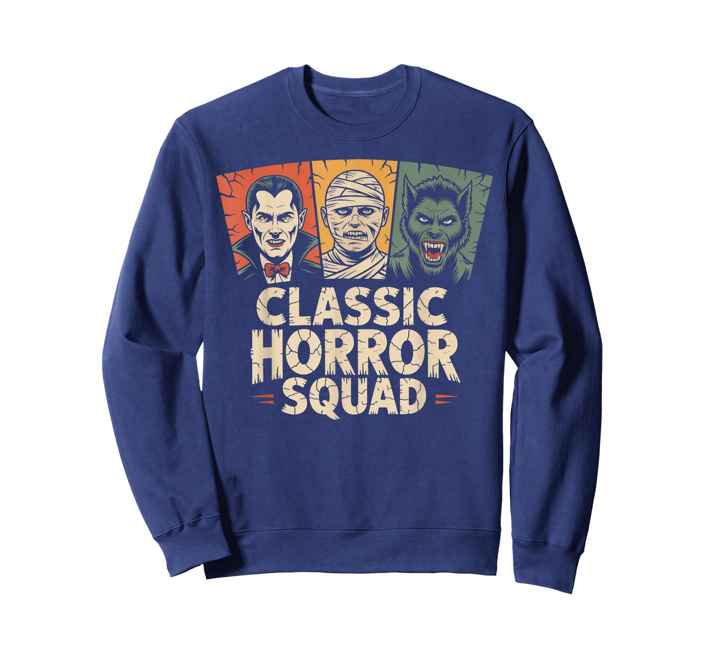 Classic Horror Squad Halloween Monster Crew T-Shirt