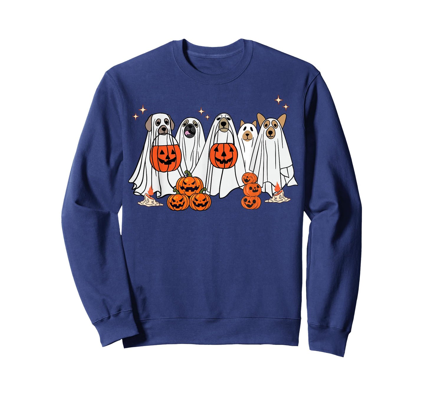 Dog Ghost Cute Dog Dressed As Ghost Funny Halloween Dog T-Shirt