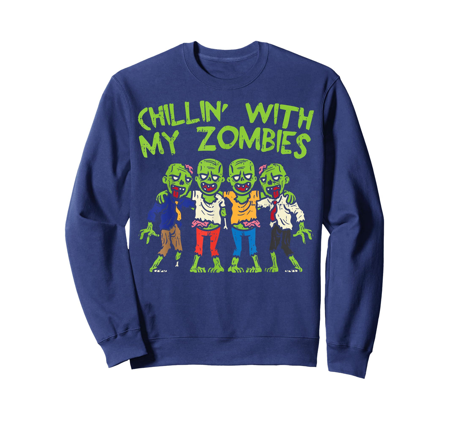 Chillin With My Zombies Funny Halloween Kids Boys Gift T-Shirt