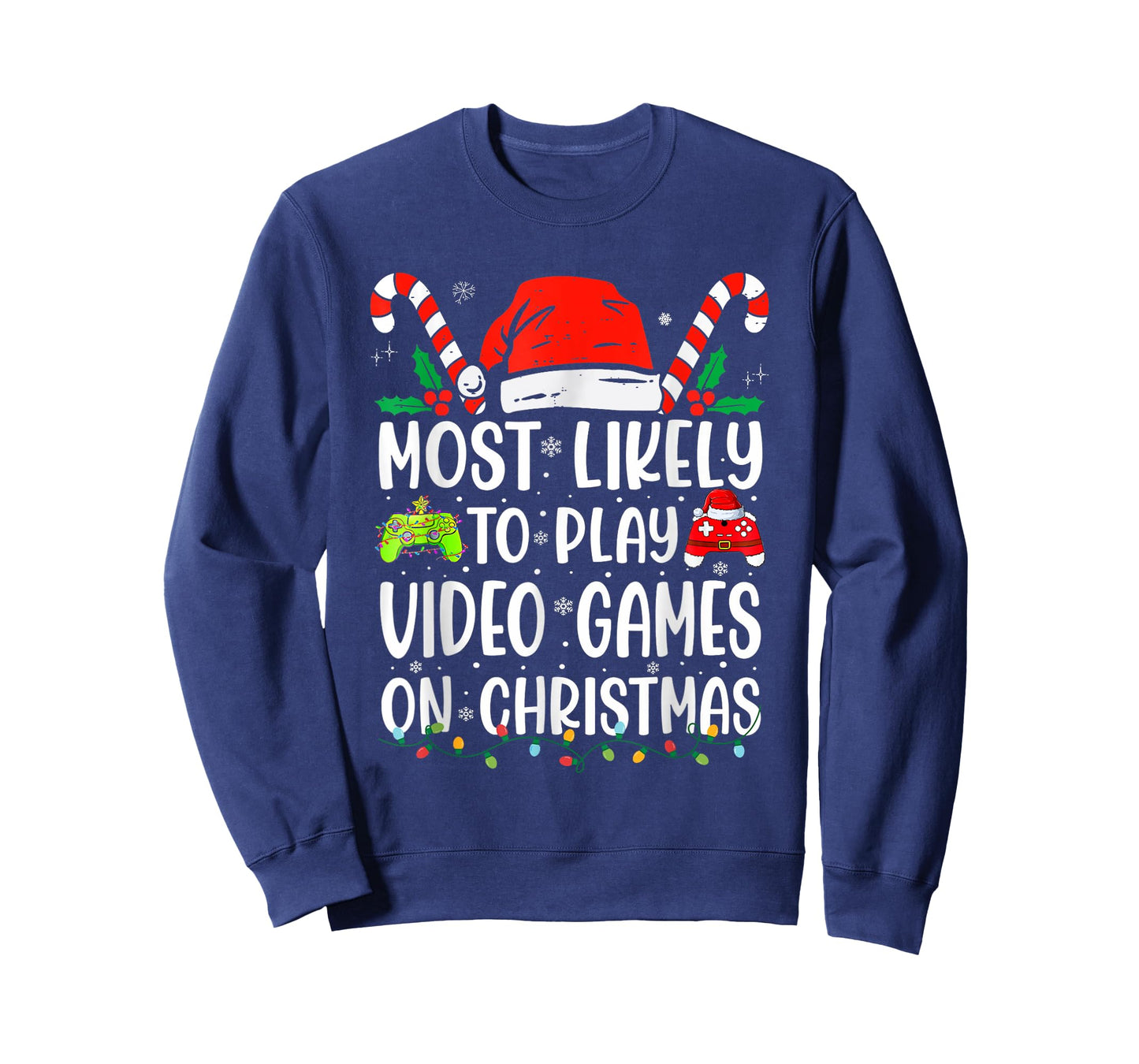 Most Likely To Play Video Game On Christmas Santa Gaming T-Shirt