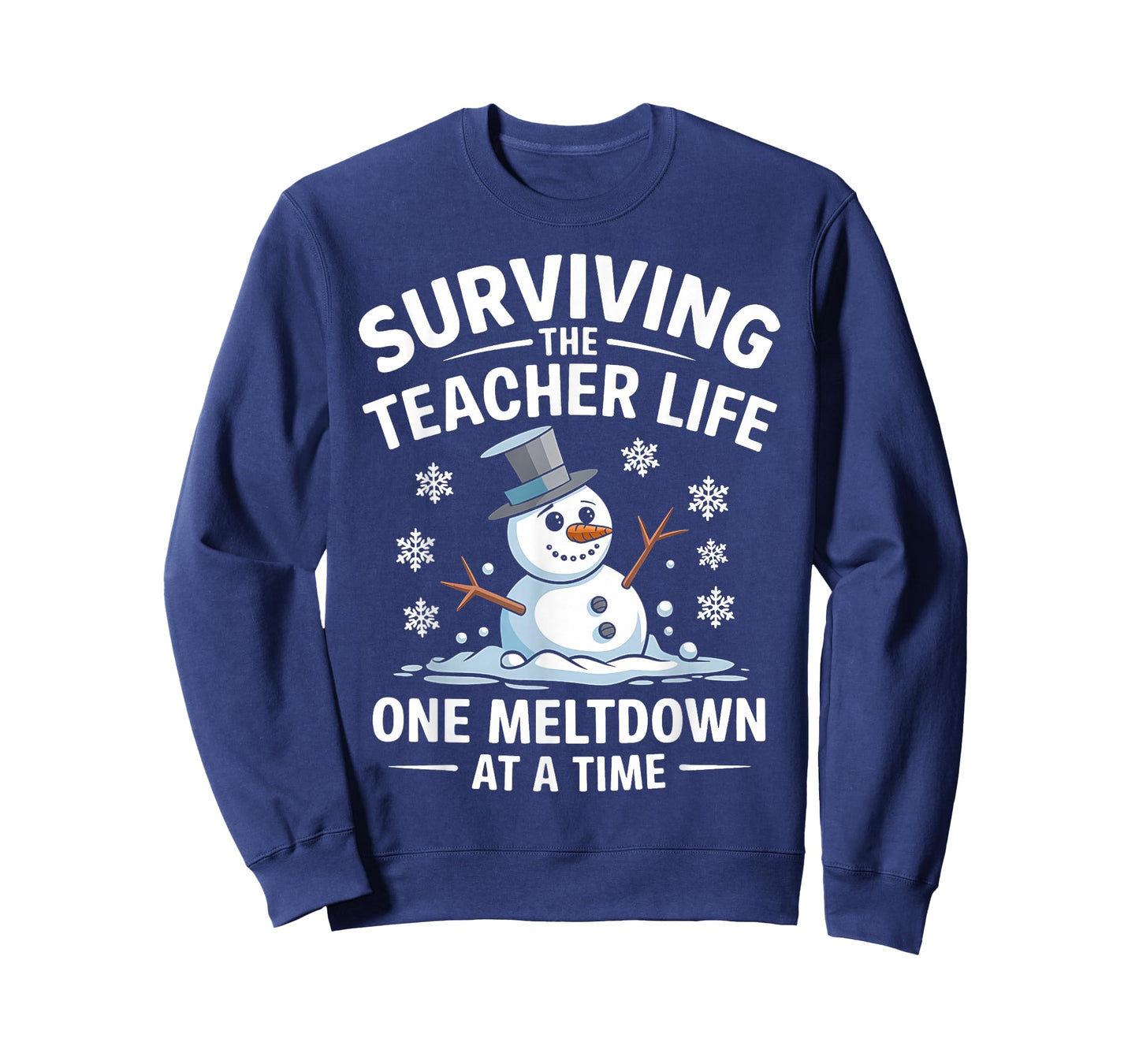 Surviving The Teacher Life One Meltdown At A Time Xmas Women T-Shirt