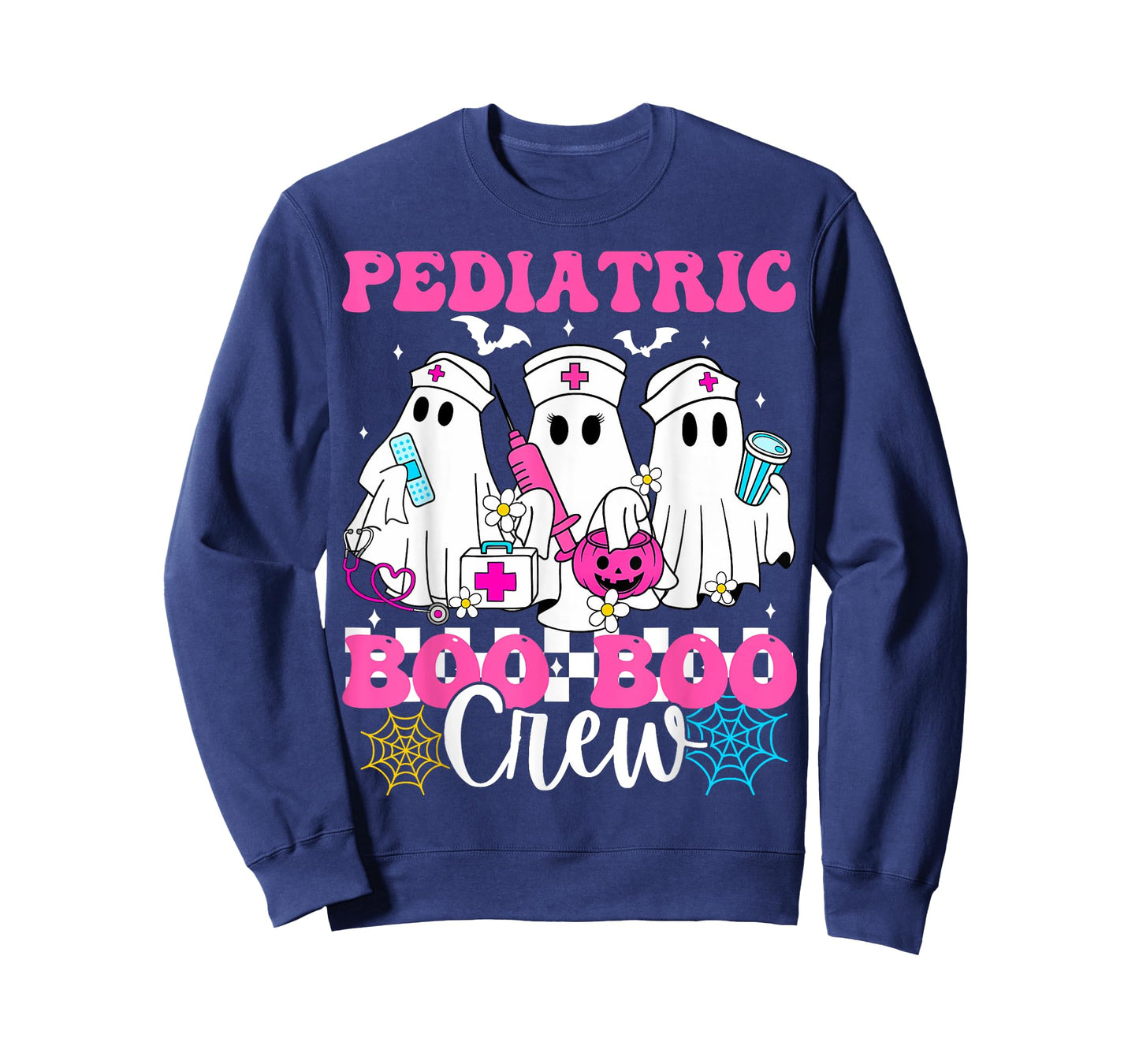 Pediatric Boo Boo Crew Nurse Funny Ghost Women Halloween T-Shirt