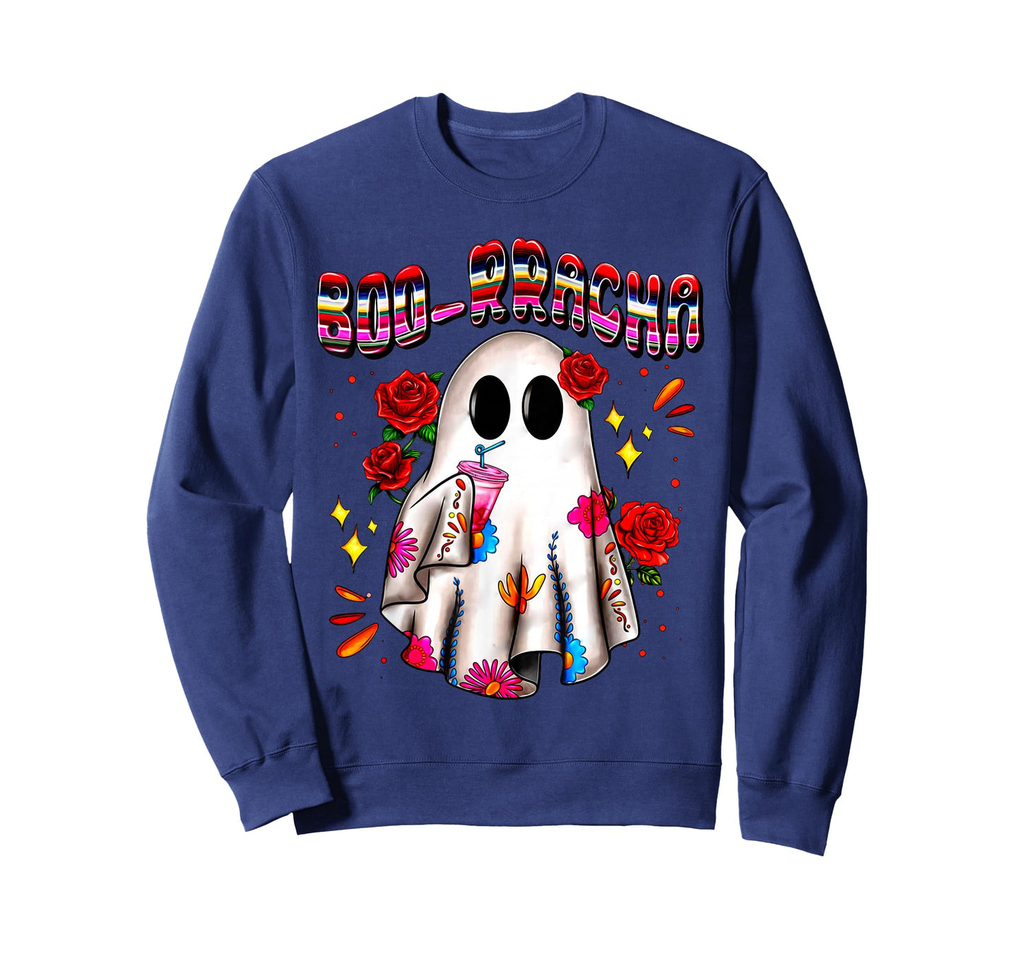 Boo-Racha Cute Ghost Drink Fiesta Halloween Funny T-Shirt
