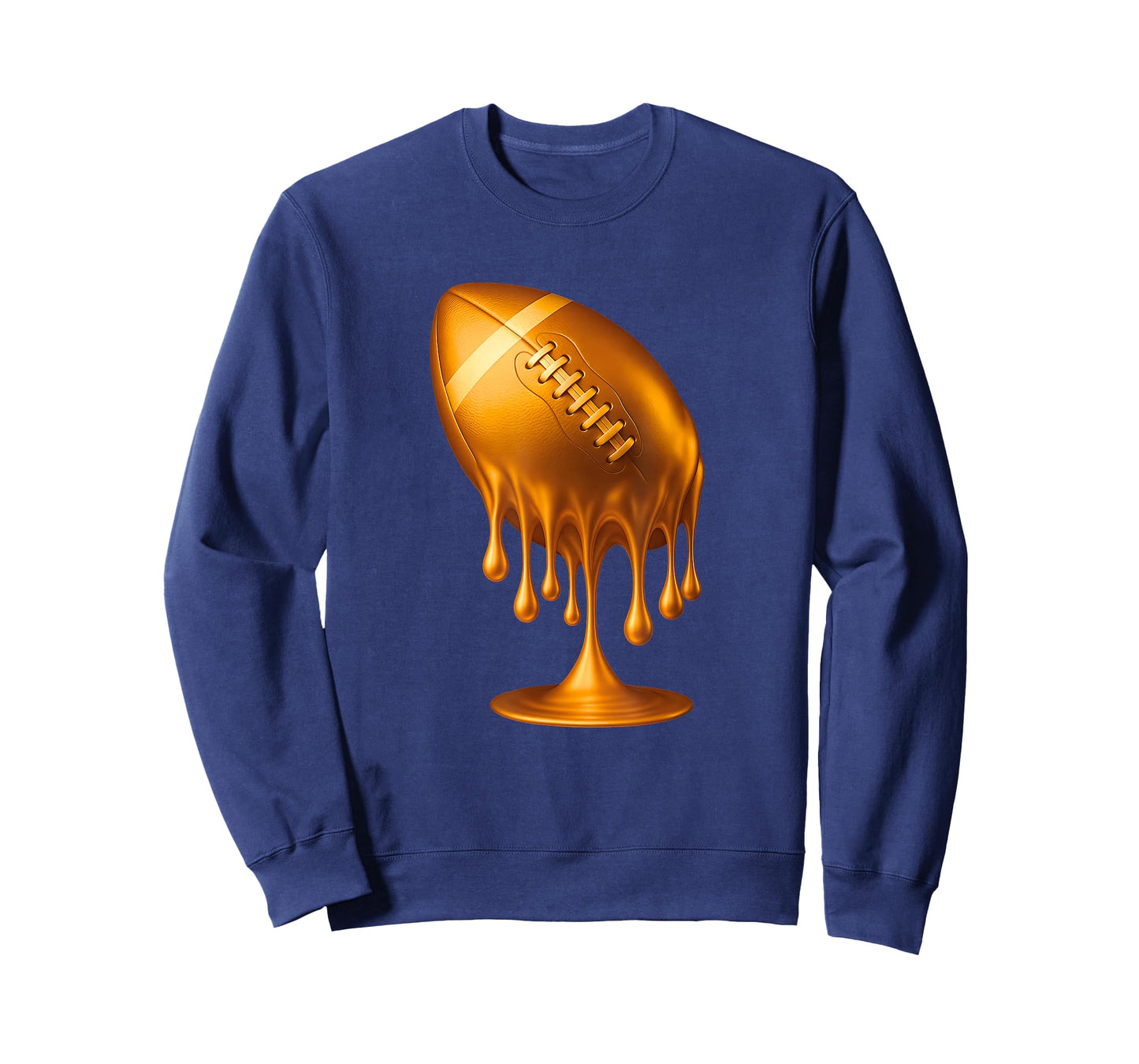 Gold Drip Football Touchdown Player Fans Game Day Tailgate T-Shirt