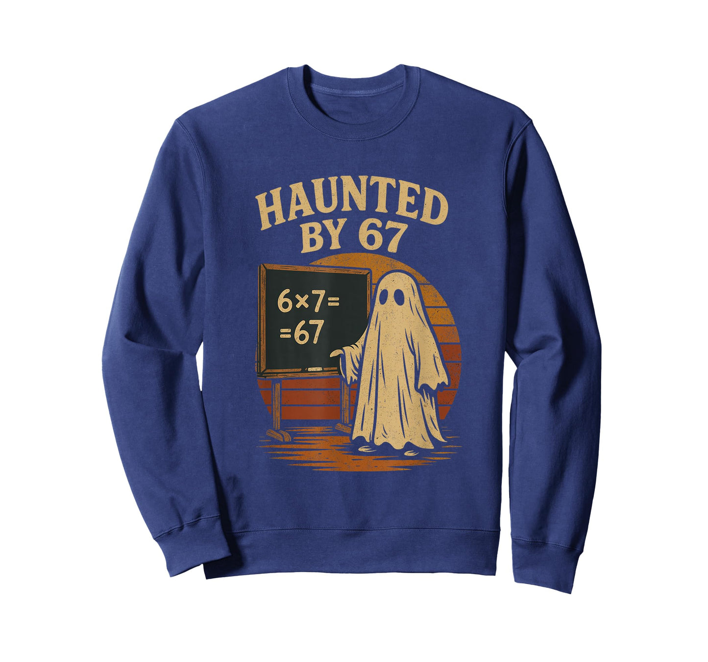 Haunted by 67 Ghost Math Joke Student Halloween Nerd Teacher T-Shirt