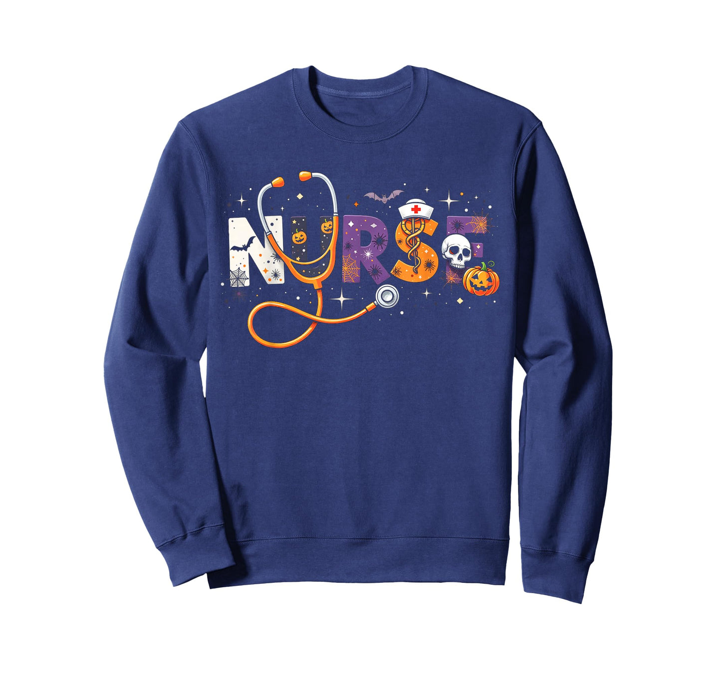 Halloween Nurse 2025 Funny Letter Nursing School Life Fall T-Shirt