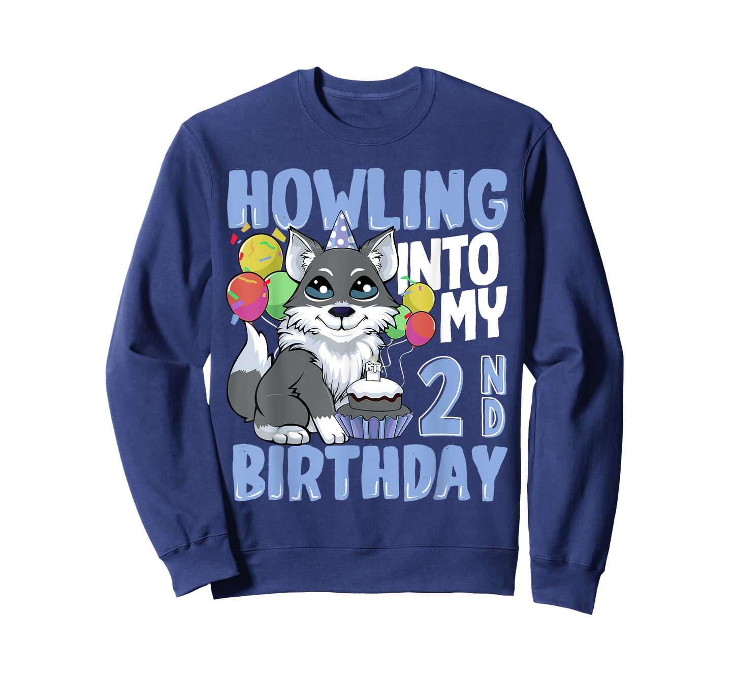 Wolf for 2 Year Old Birthday for 2nd Birthday Wolf Kids Boys T-Shirt