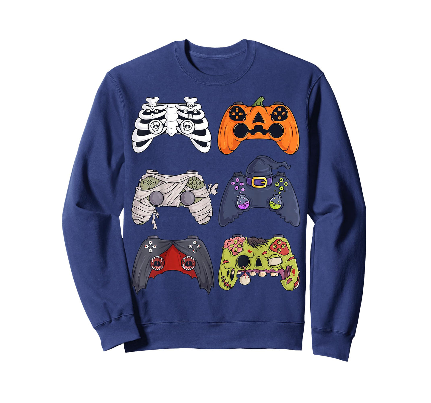 Halloween Skeleton Zombie Gaming Controllers Mummy Boys Kids T-Shirt