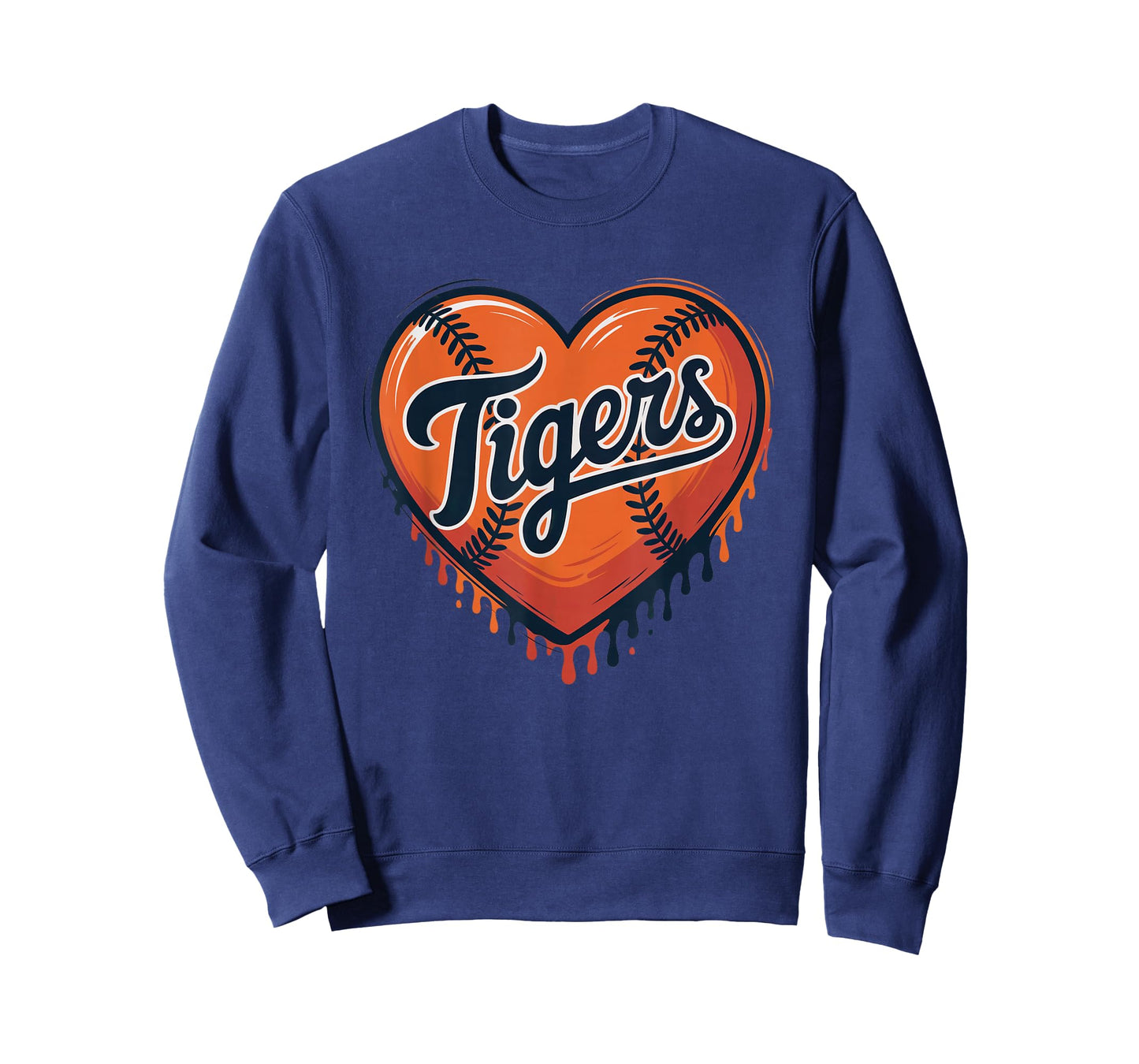 Tigers Baseball Heart Lovers Fan T-Shirt
